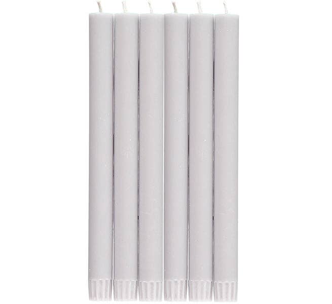 Gull Grey Eco Dinner Candle, Single Piece