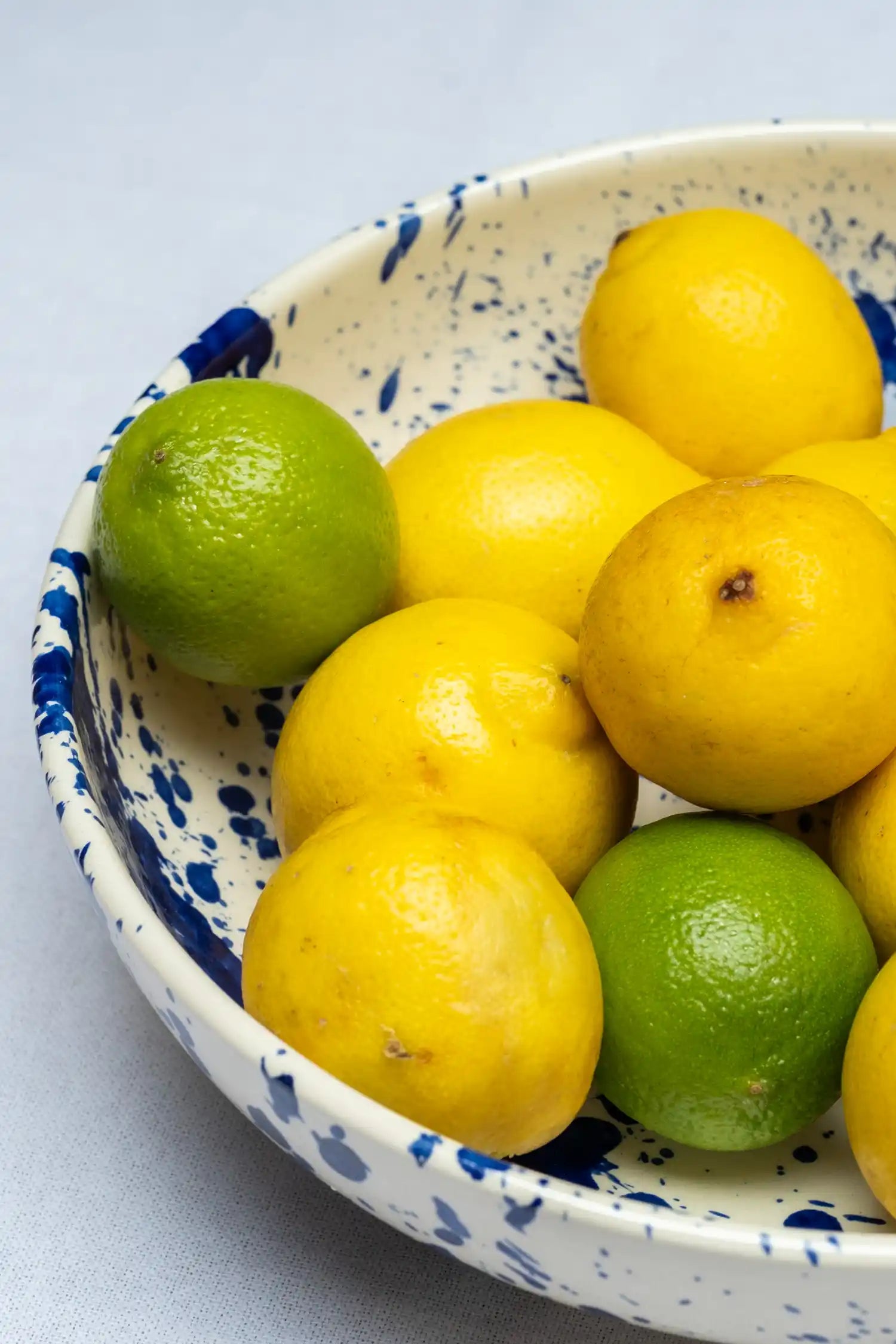 Shallow Bowl Blue Splatter
