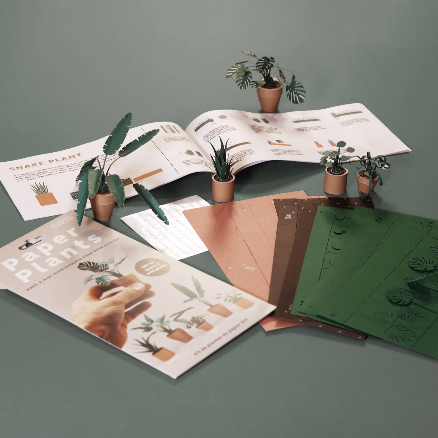 Paper Plants | Origami Kit for Desk Decor | DIY Gift