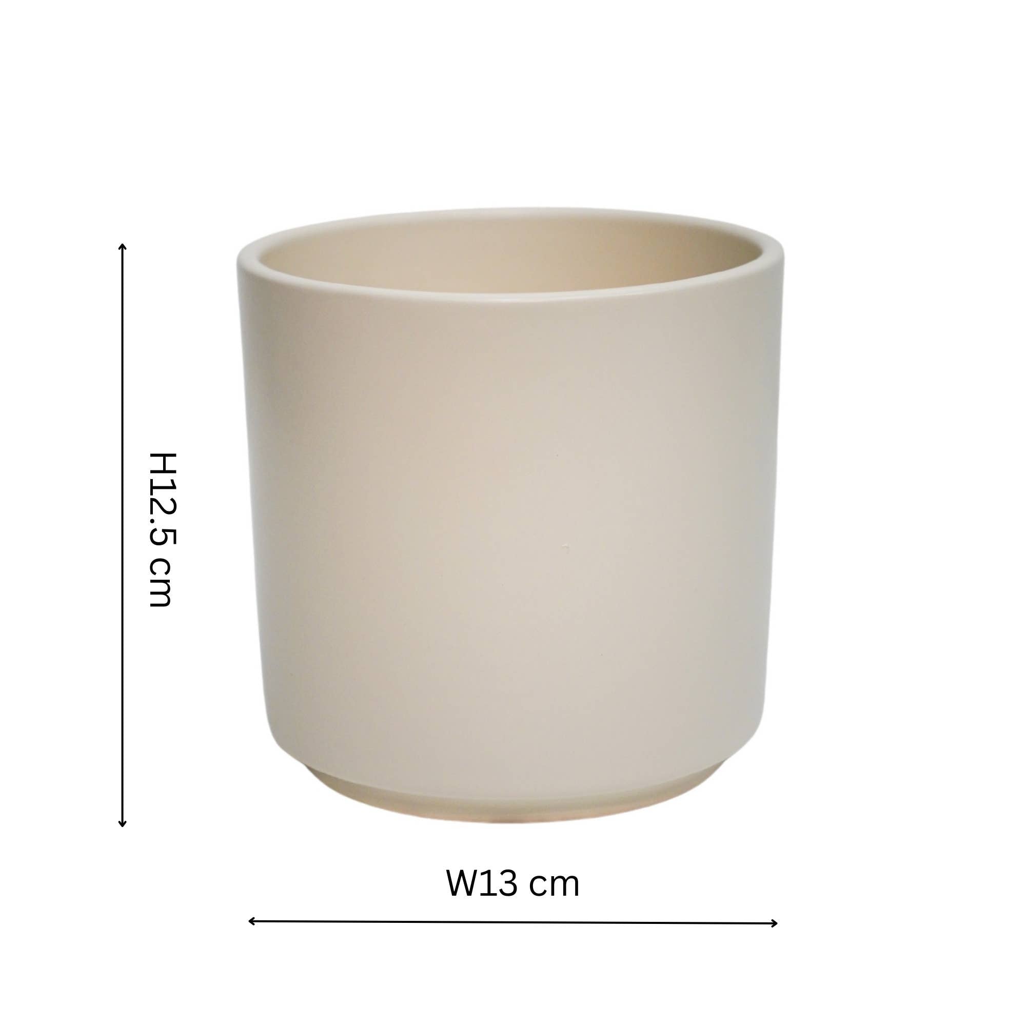 Prague Ceramic Indoor Plant Pot H12.5cm D13cm