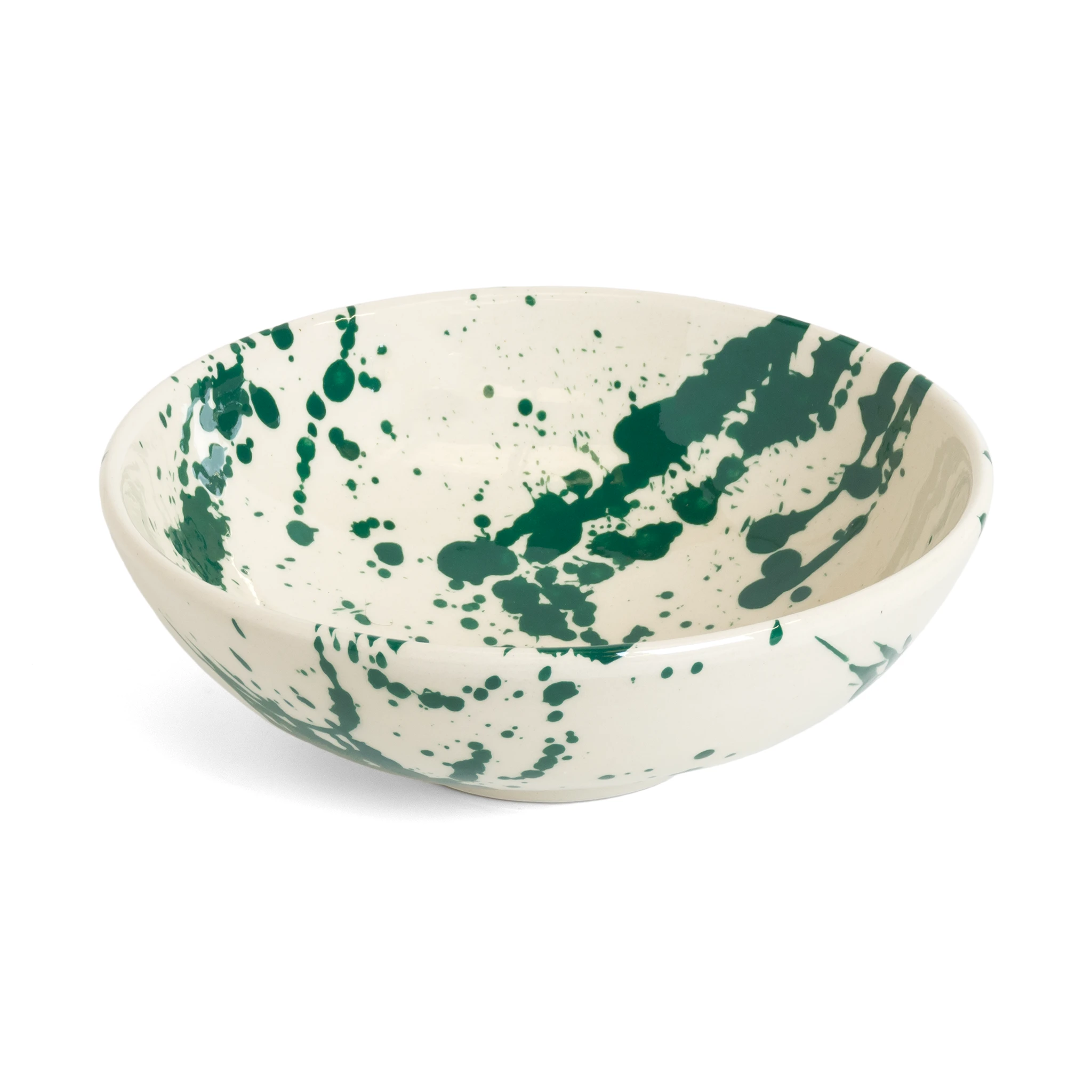 Pasta Bowl Green Splatter