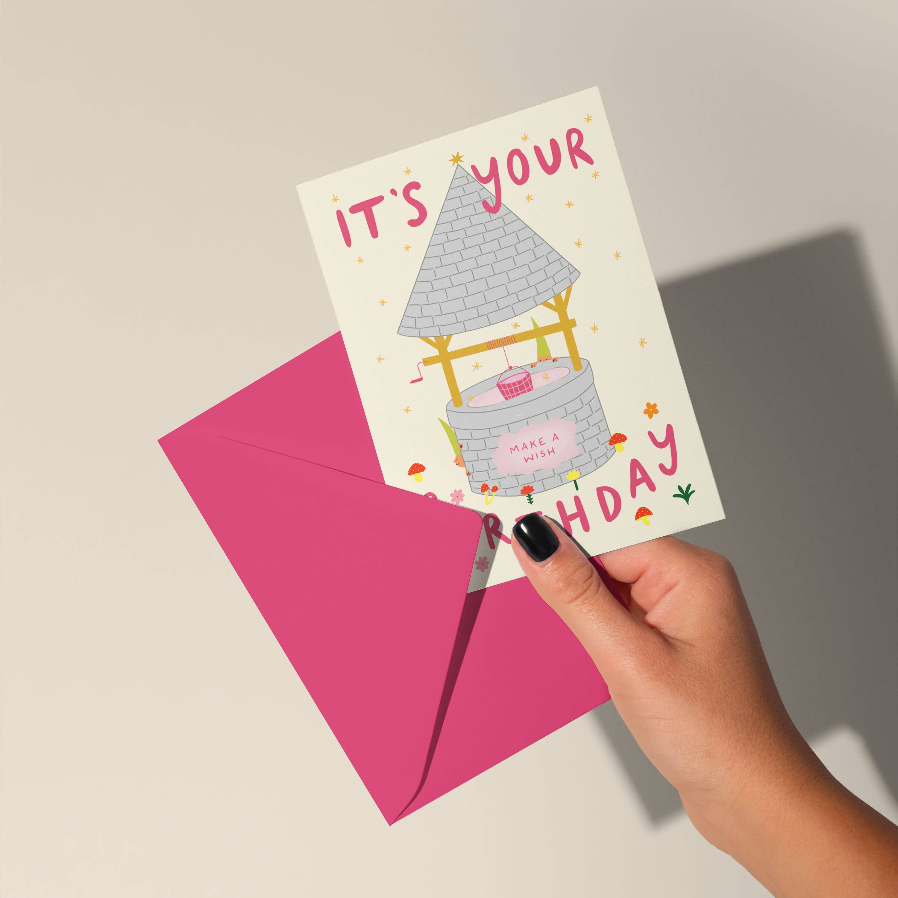 Wishing Well Birthday Card | Folky Birthday | Fantasy
