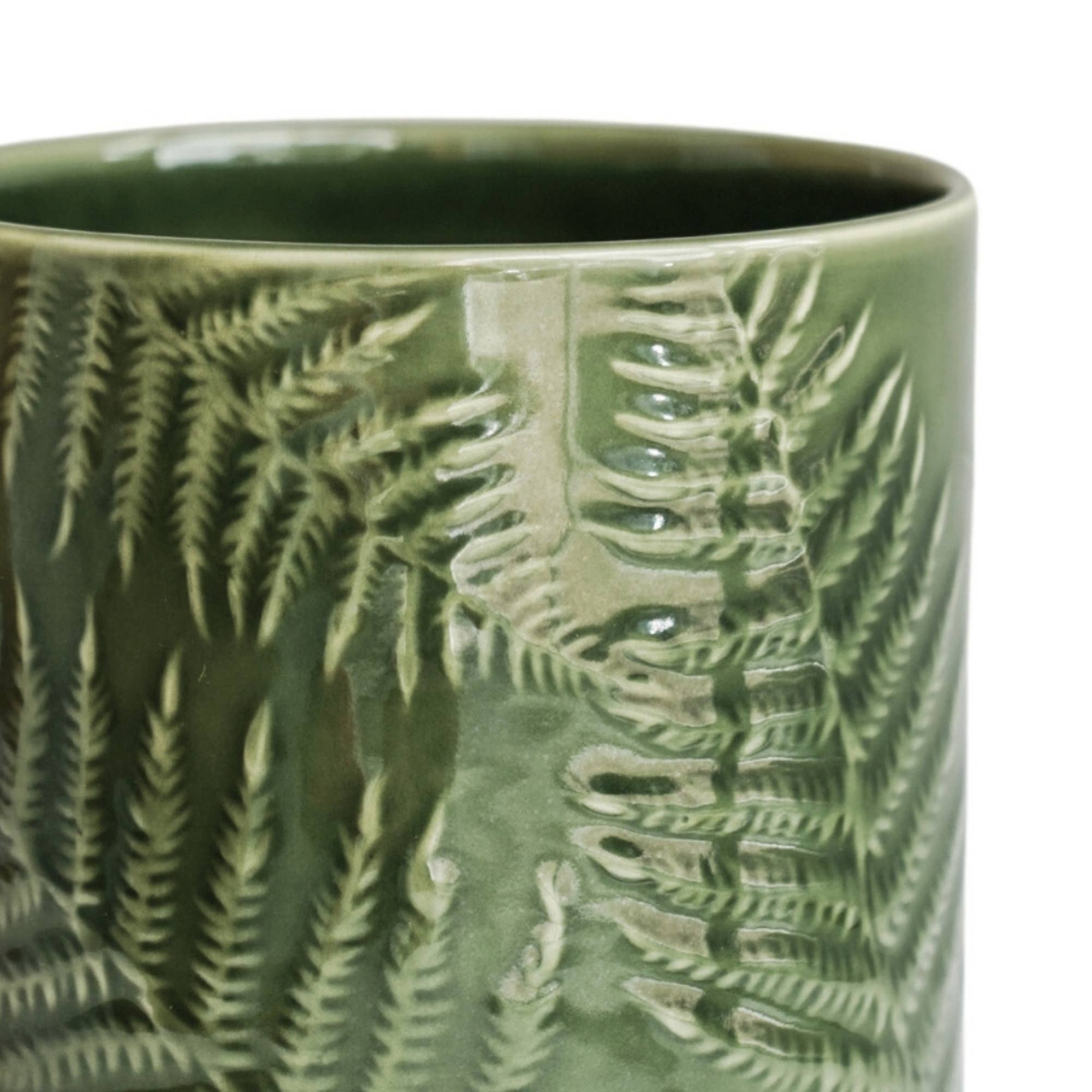 Orla Glazed Fern Planter
