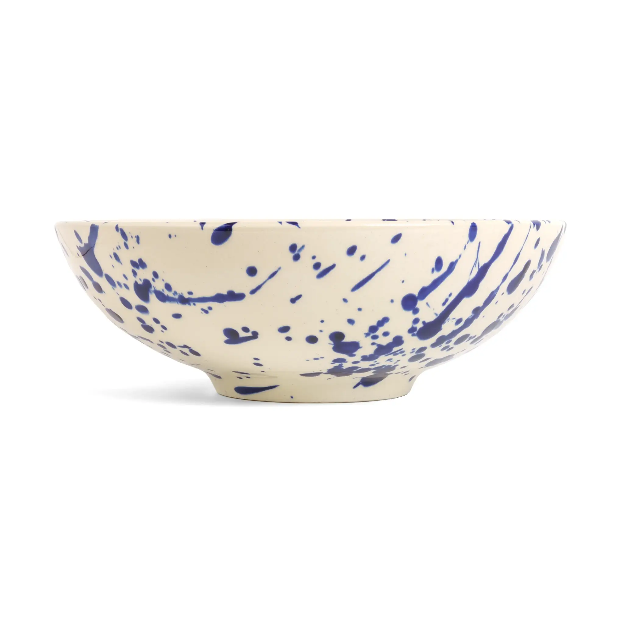 Serving Bowl Blue Splatter