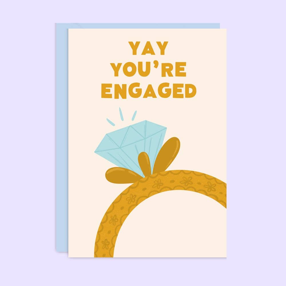 Yay You’re Engaged Card | Engagement Card | Ring Card