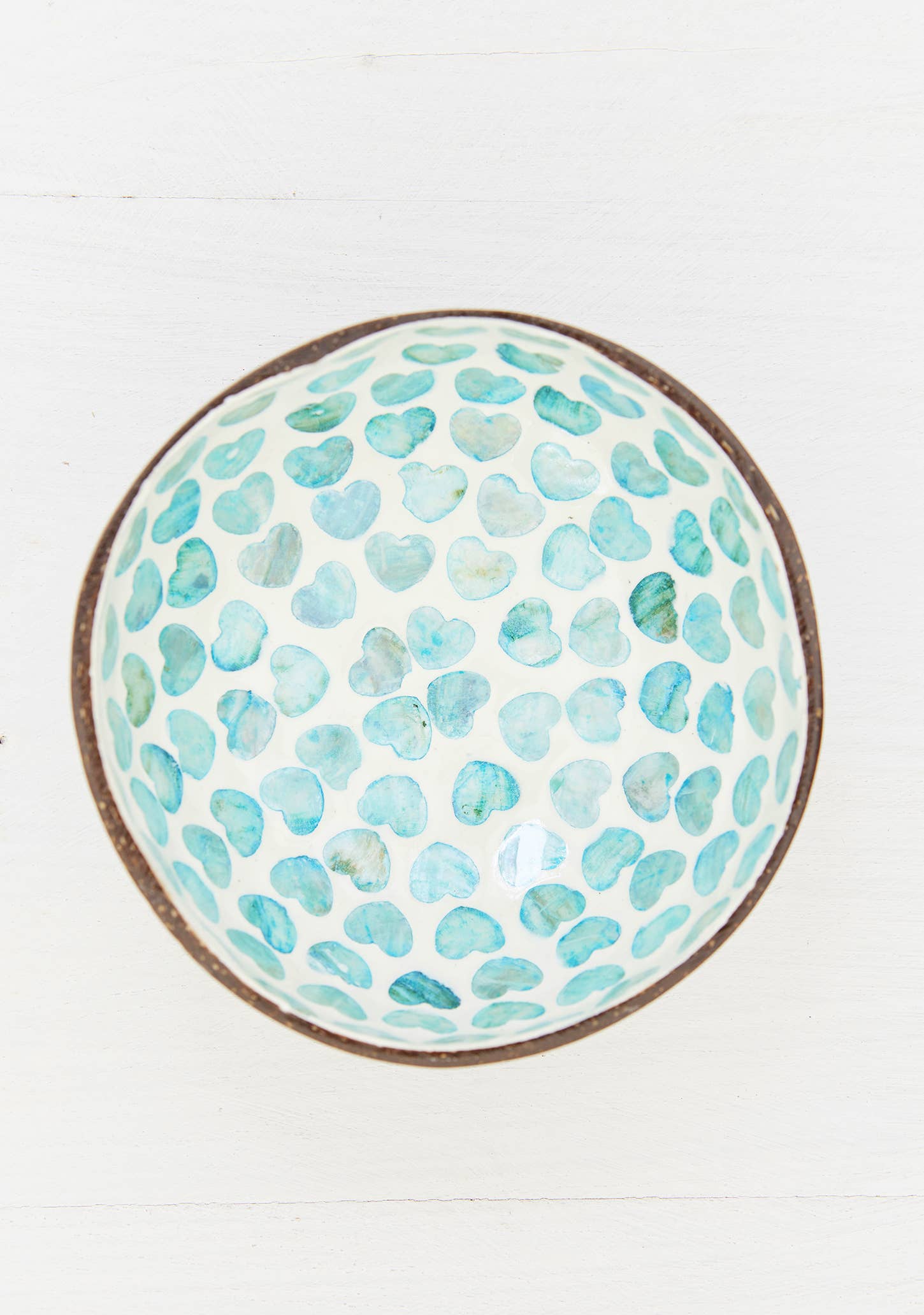 Coconut Bowl, Shell Hearts