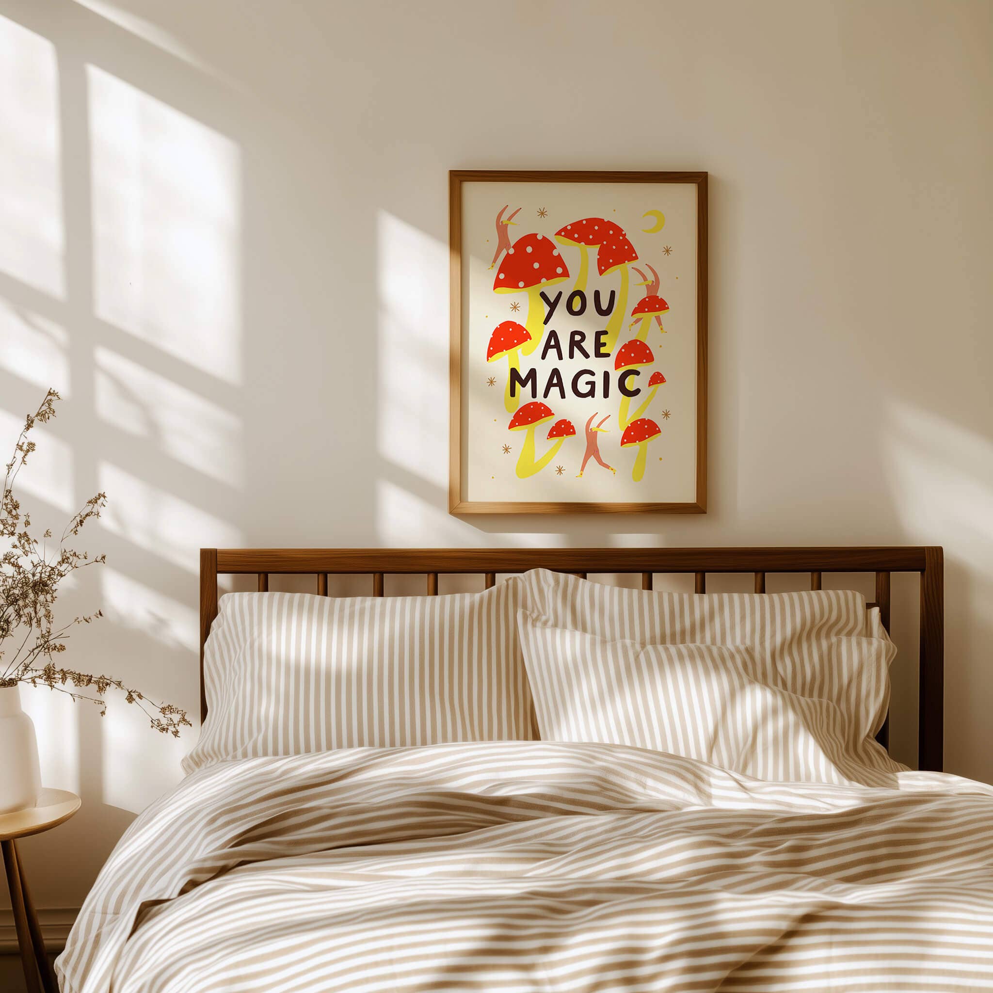 You Are Magic Art Print | Mushrooms | Nature | Typography