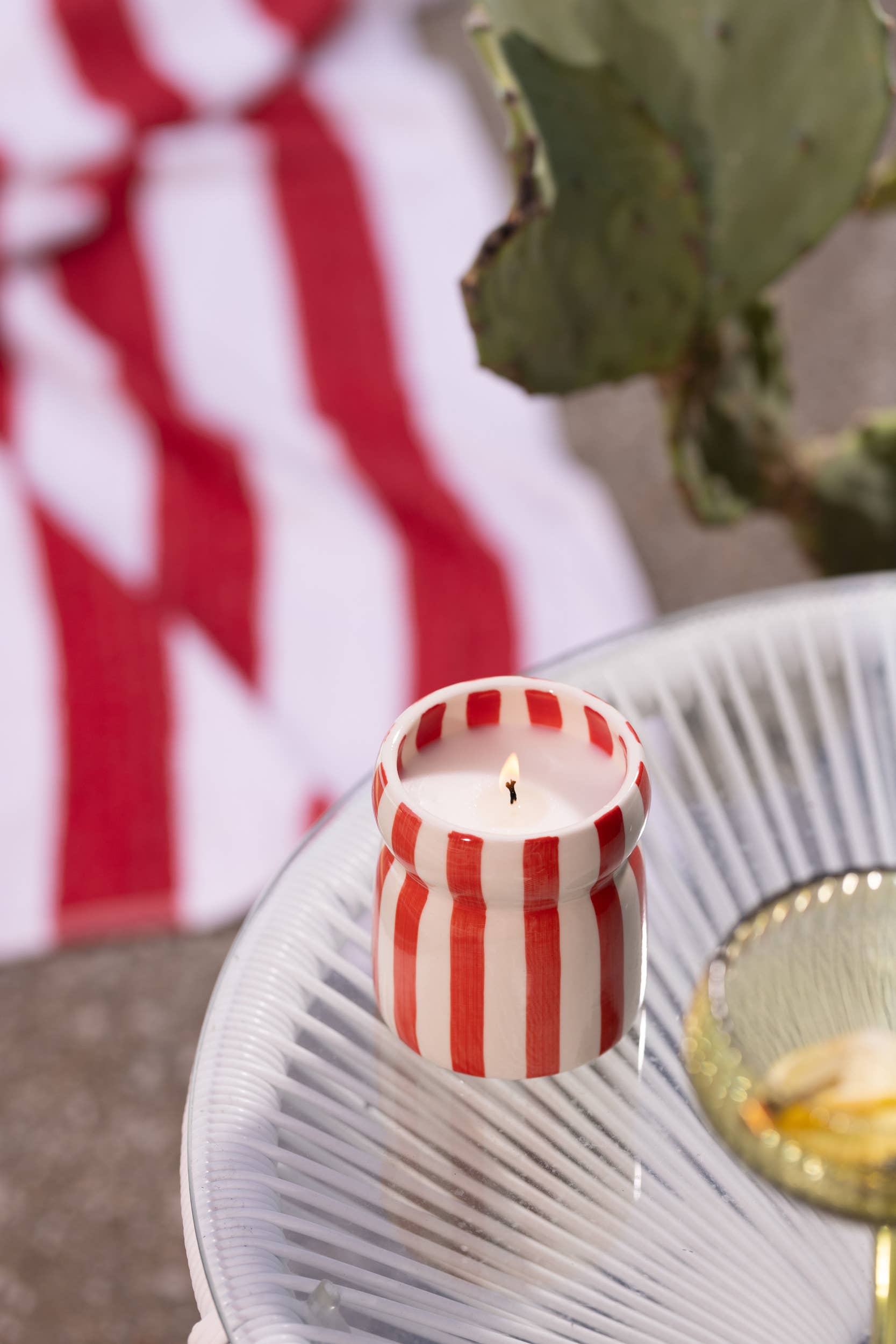 Paddywax Cabana Red Ceramic Candle - Hibiscus Bay