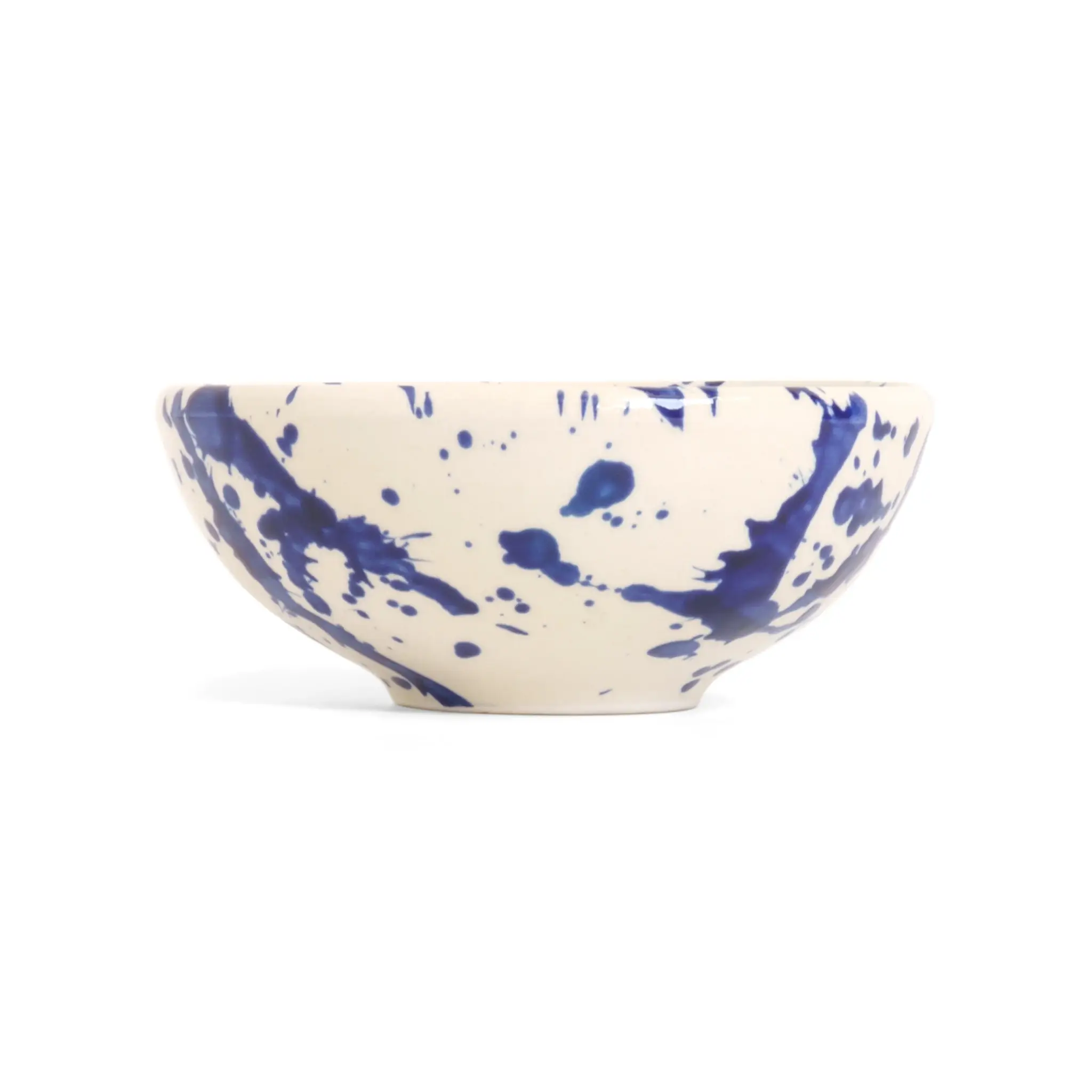 Deep Tapas Dish Blue Splatter
