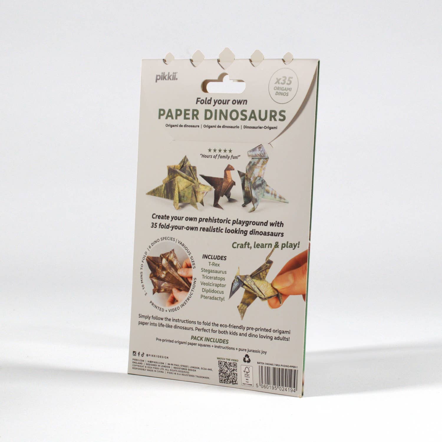 Paper Dinos | Perfect for Dino Enthusiasts | Cute DIY Kit