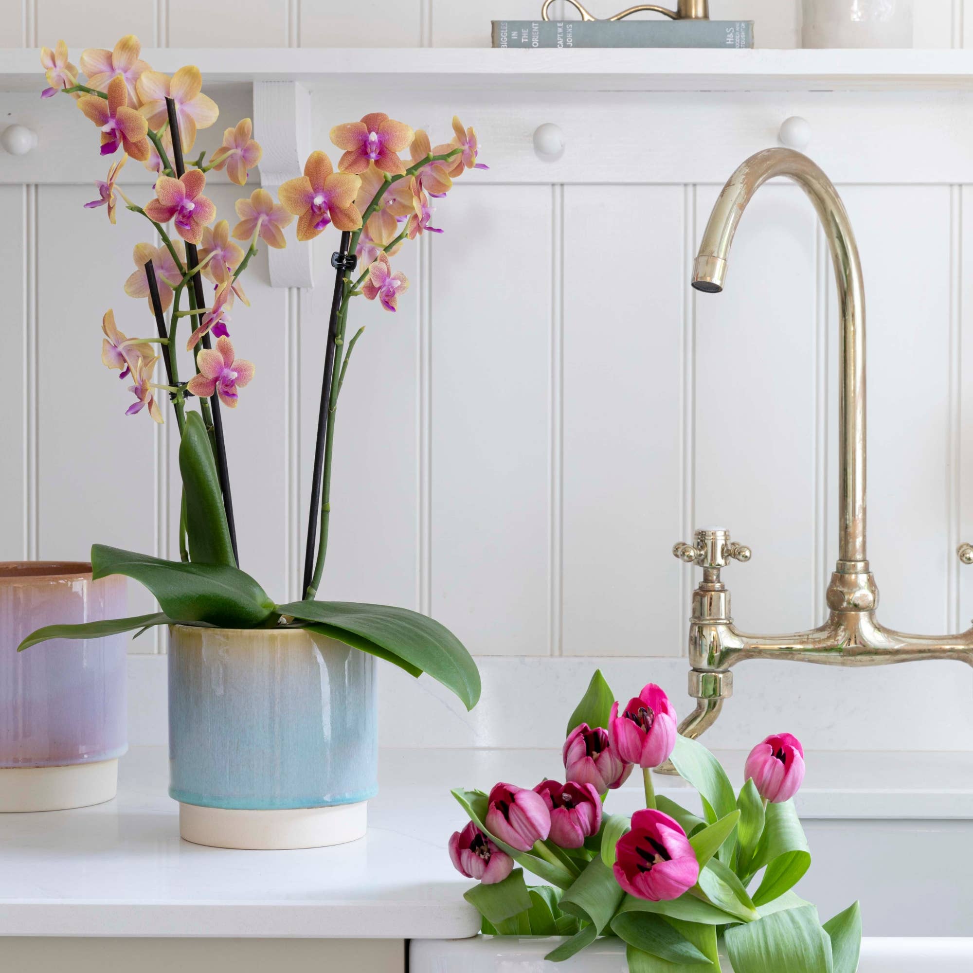 Copenhagen Two Tone Earthenware Indoor Planter H16cm D15.5cm