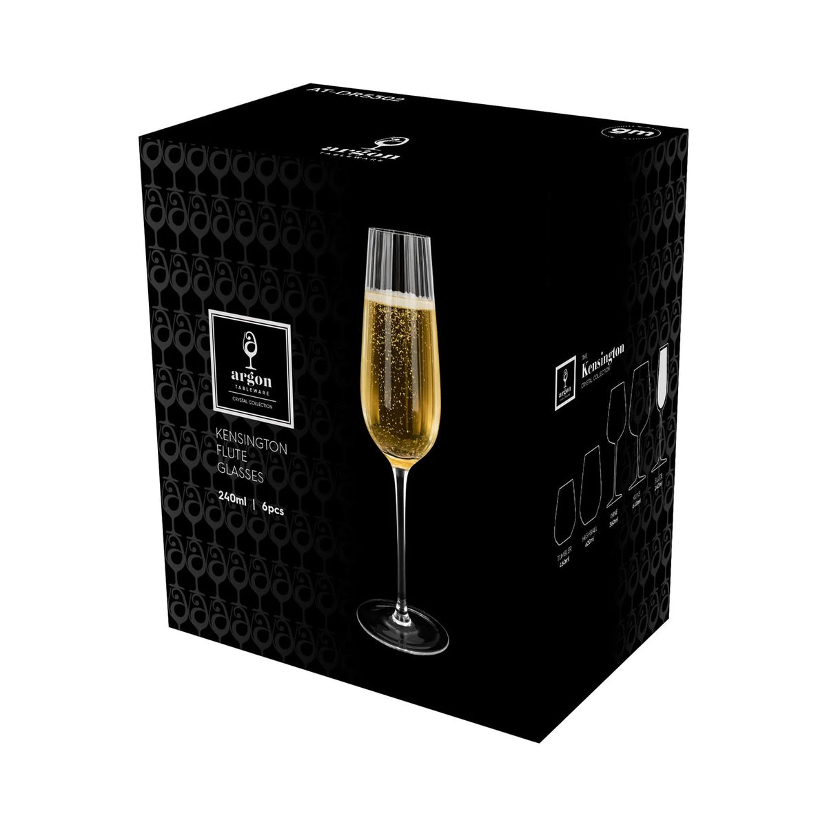 Kensington Optic Crystal Champagne Flute - 240ml