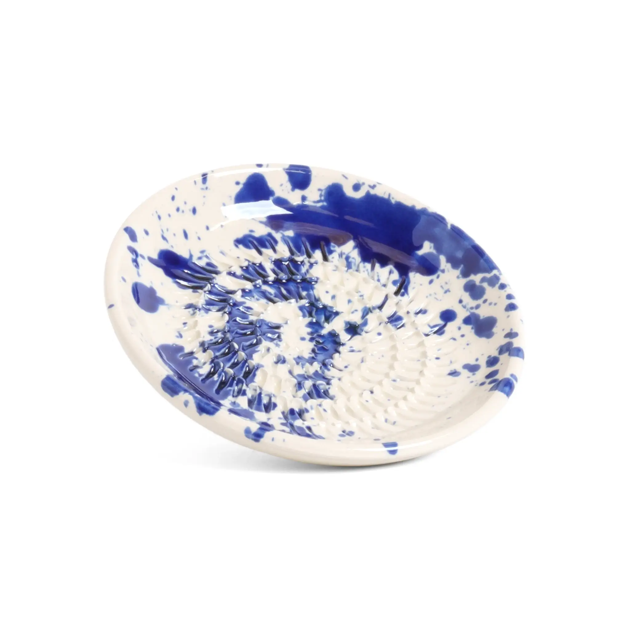 Garlic Grater Blue Splatter