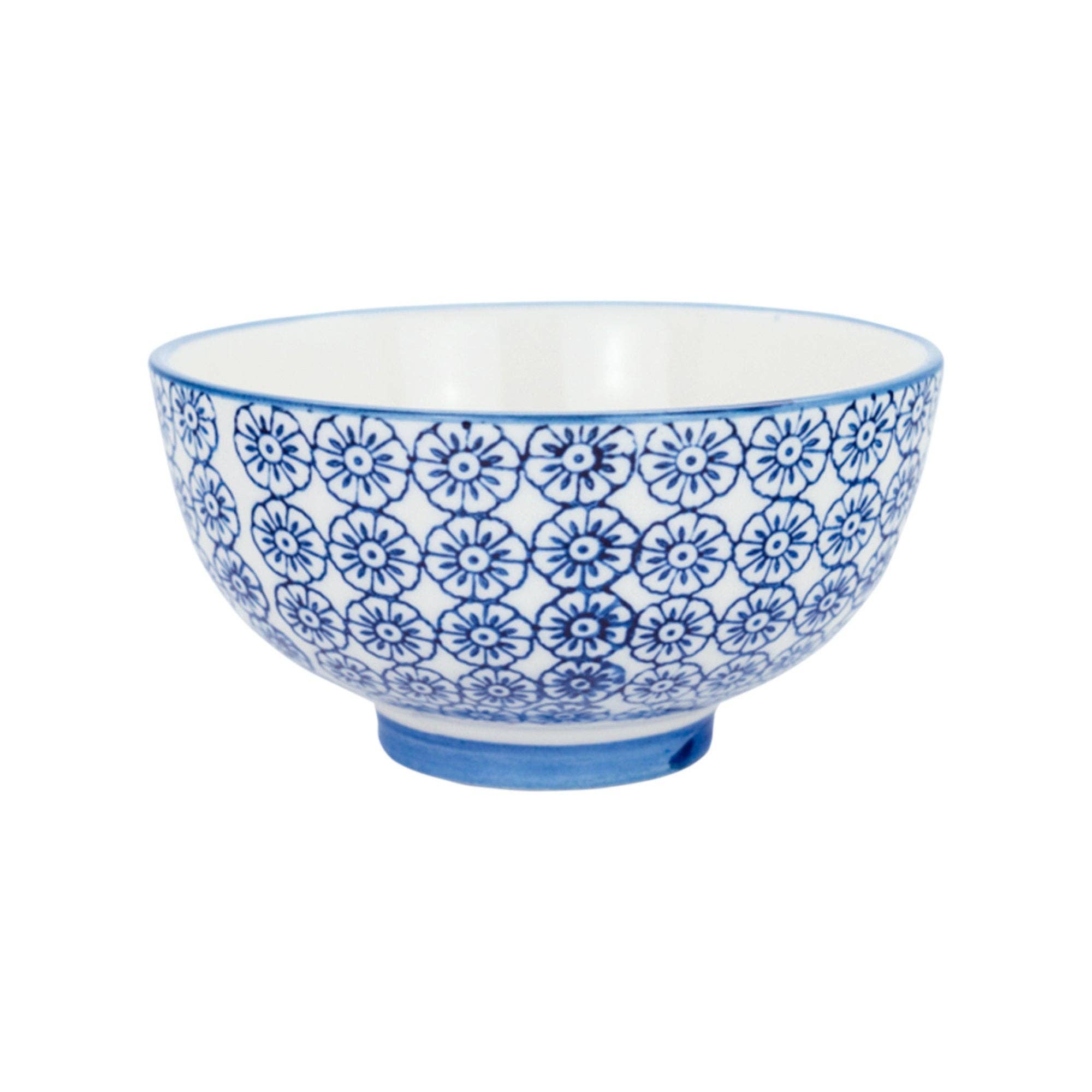 Nicola Spring Patterned Rice Bowl - Blue Flower