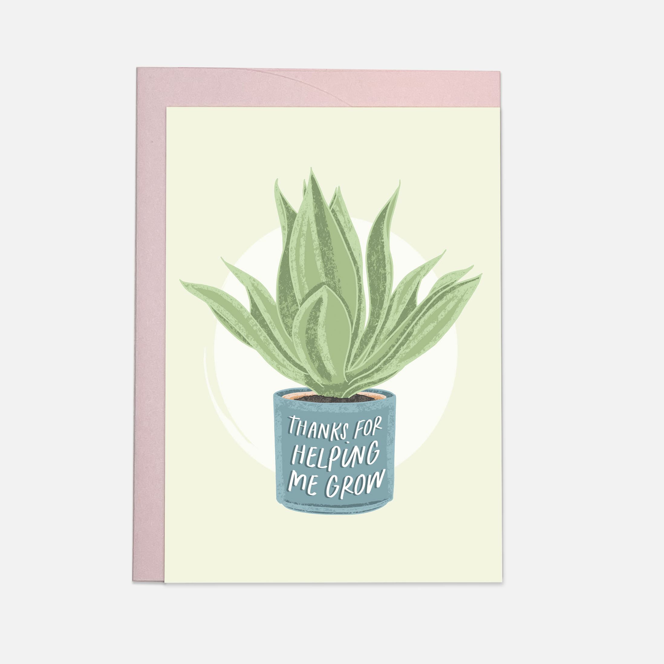 Helping me grow greeting card
