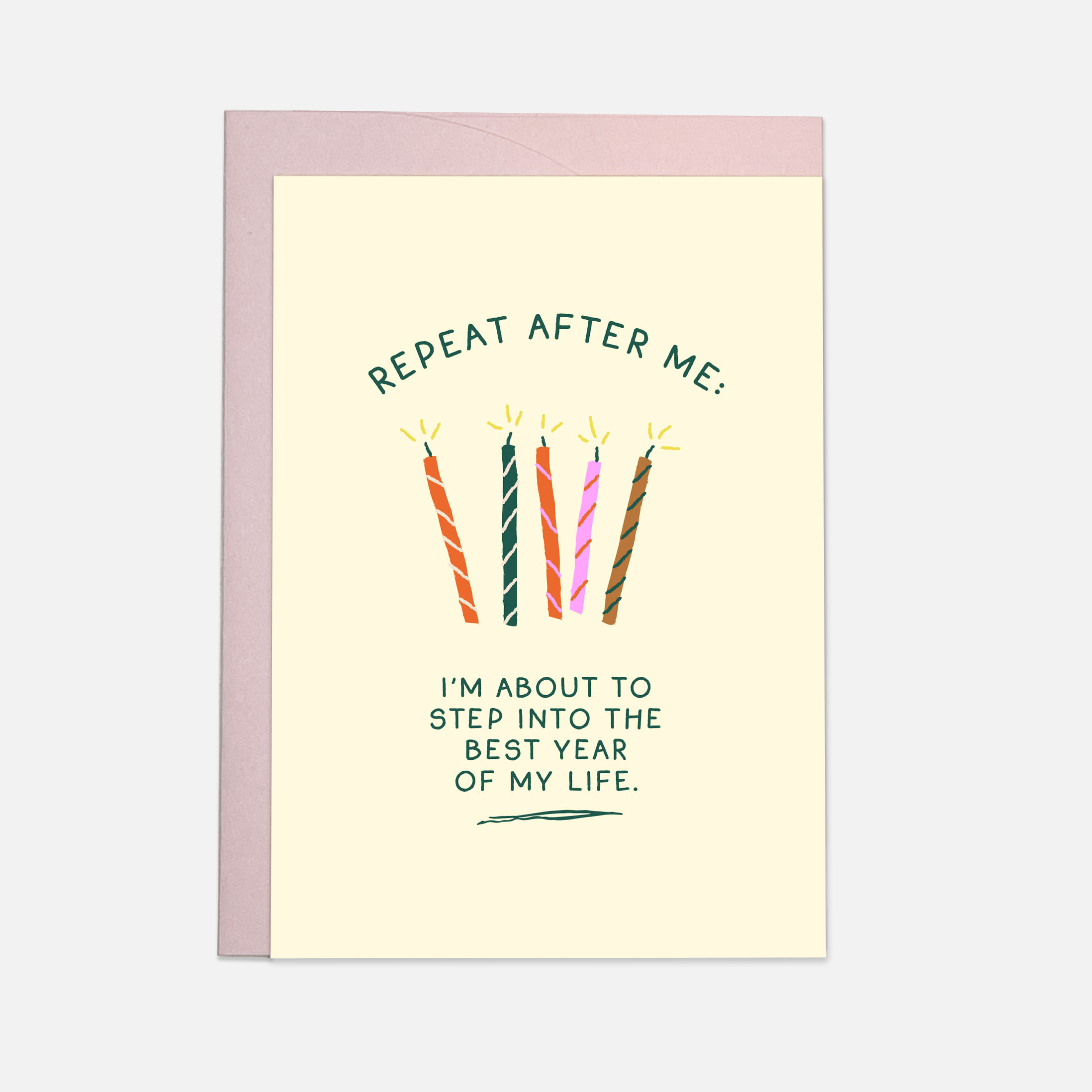 Repeat after me greeting card