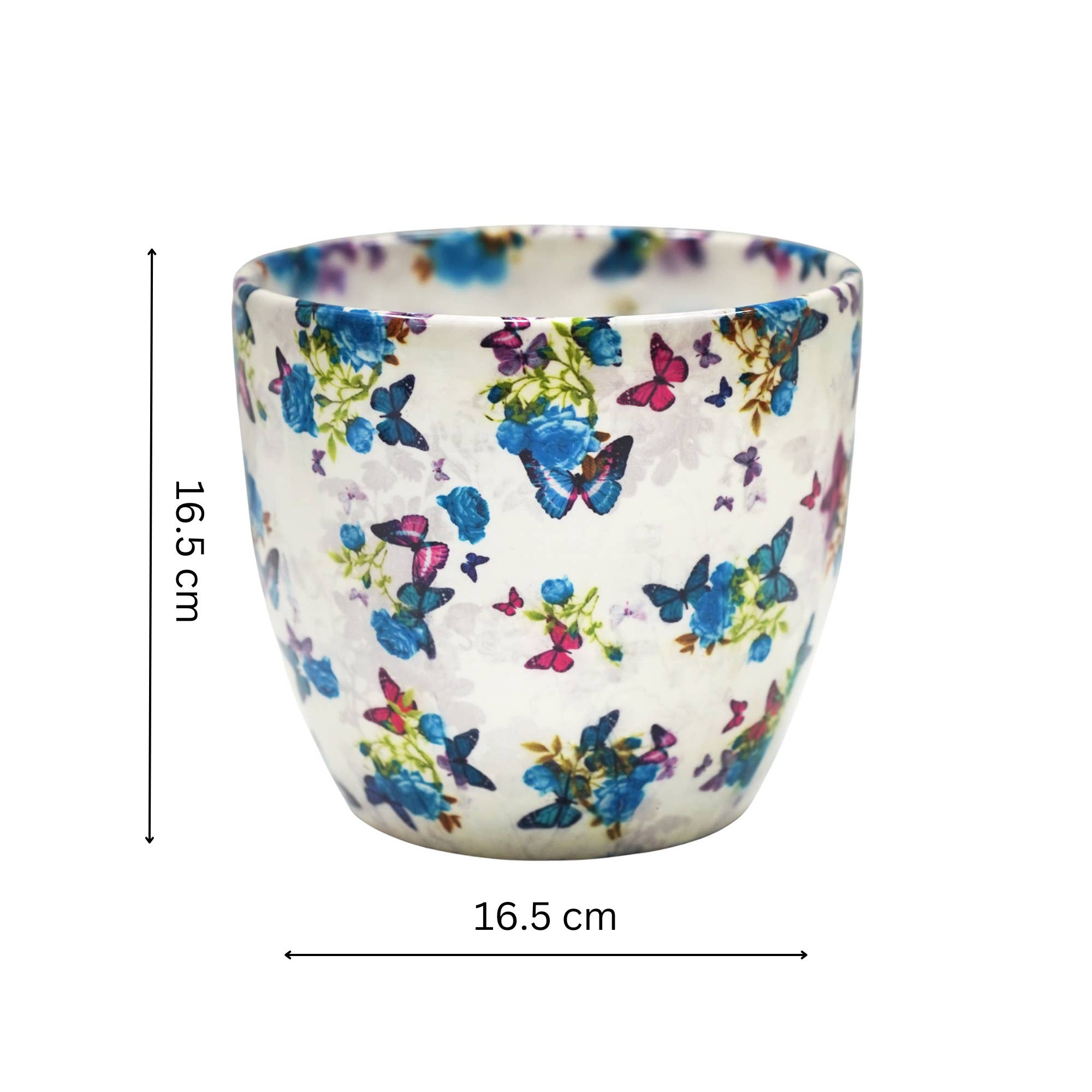 Monza Indoor Ceramic Plant Pot H16.5cm x D16.5cm