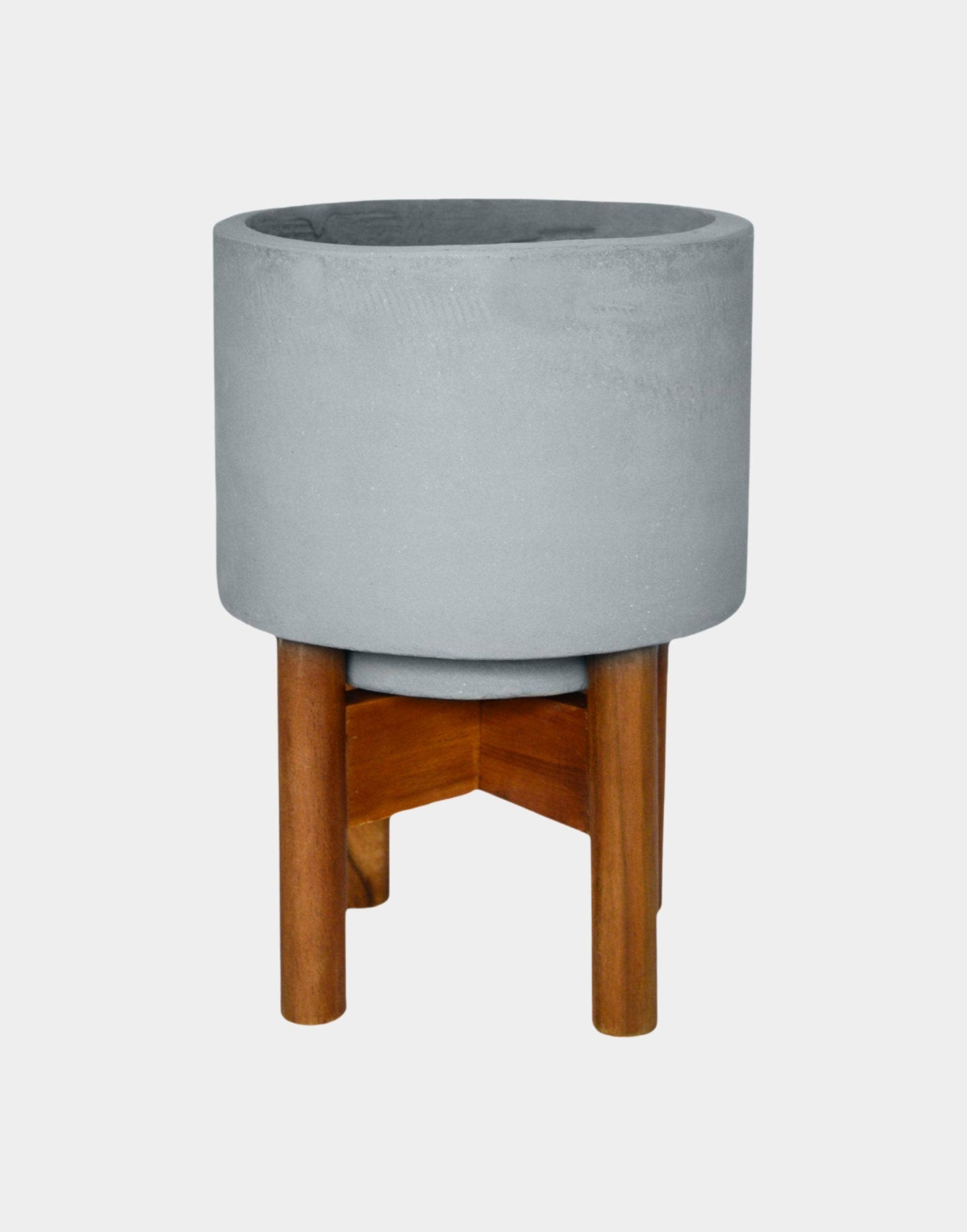 Vigo Planter with Wooden Stand