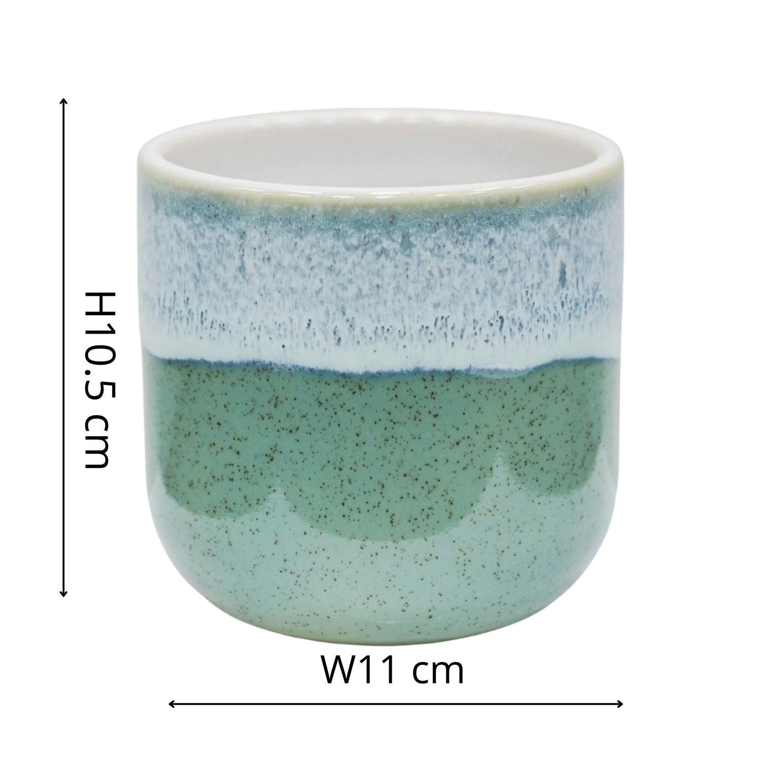 Jodie Dipped Reactive Glaze Planter H12cm D13.5cm