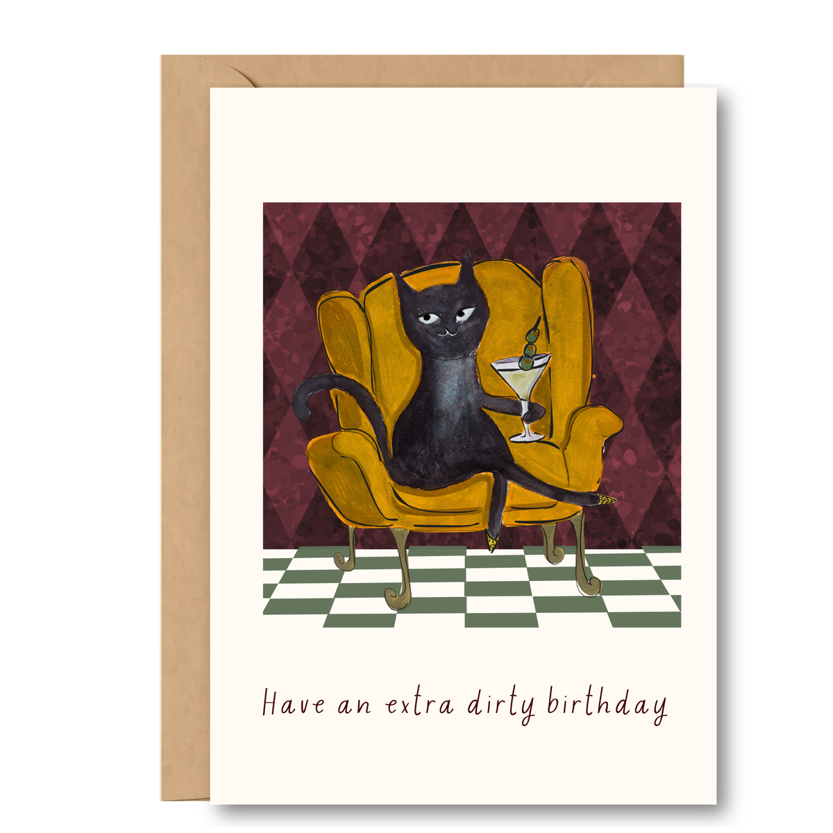 Forever Illustrations - 'Extra Dirty' Cat Birthday Card - A6