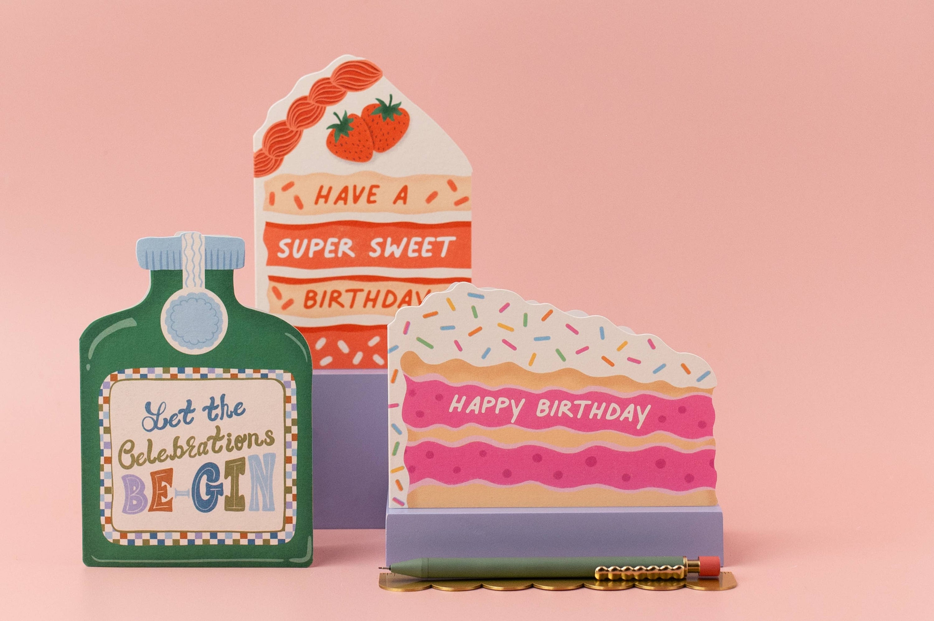 Super Sweet Birthday Cake Slice Card | Shaped Card