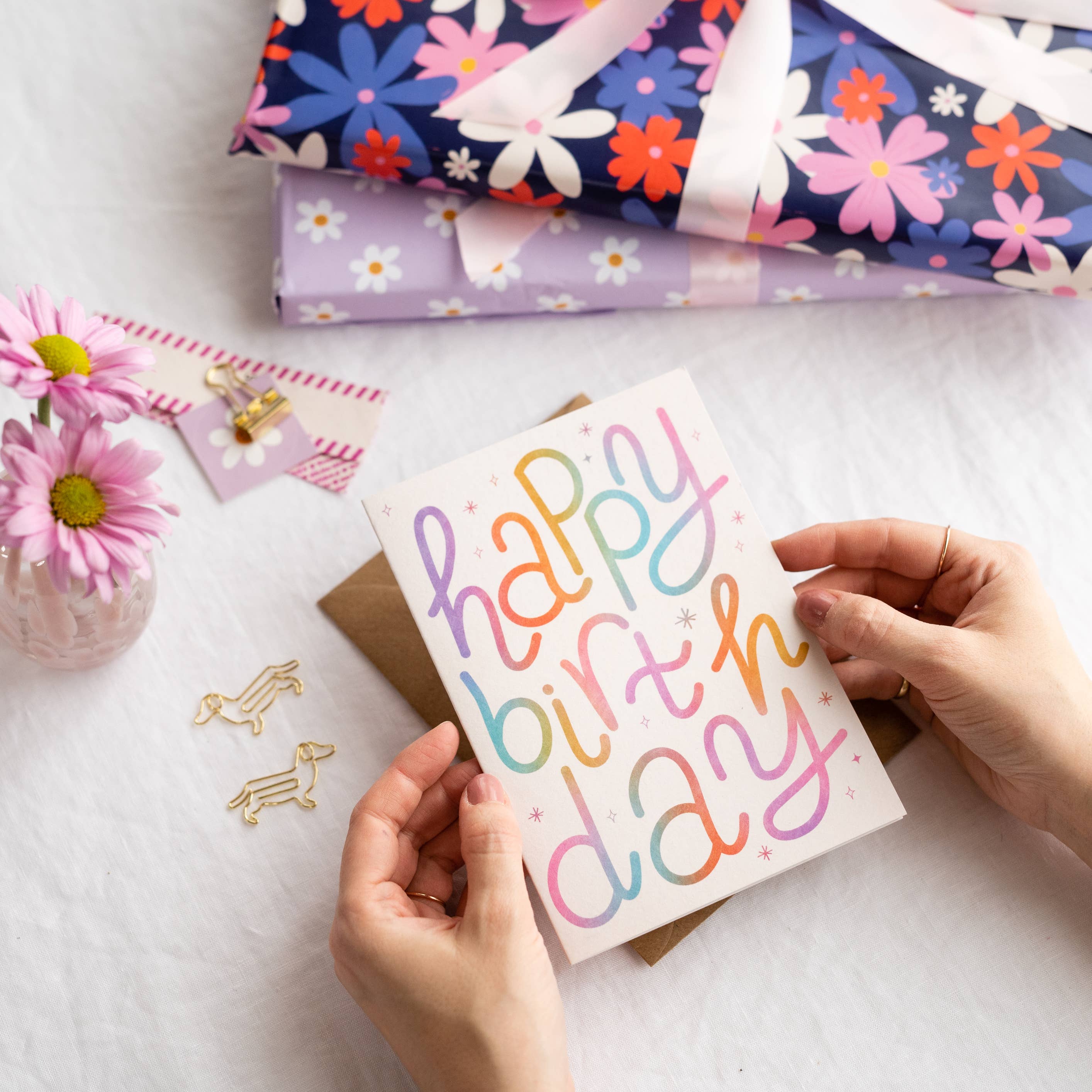 Happy Birthday Card | Typography Birthday Card | Female Card