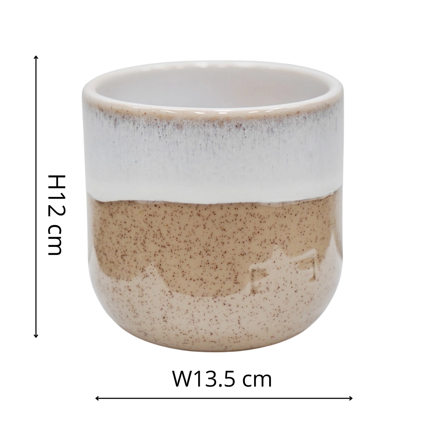 Jodie Dipped Reactive Glaze Planter H12cm D13.5cm