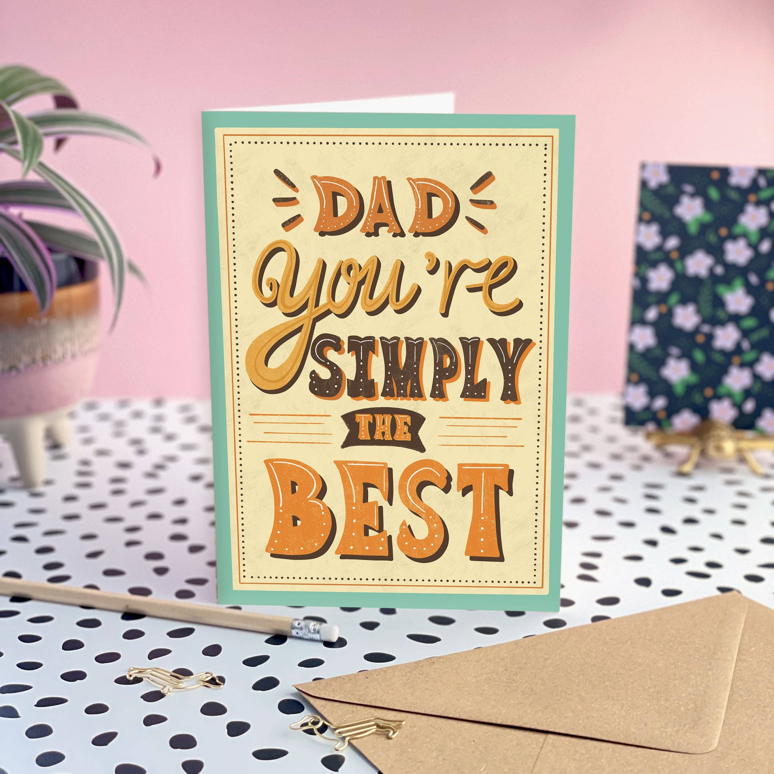 Simply The Best Card | Retro Father's Day Card | Dad Card