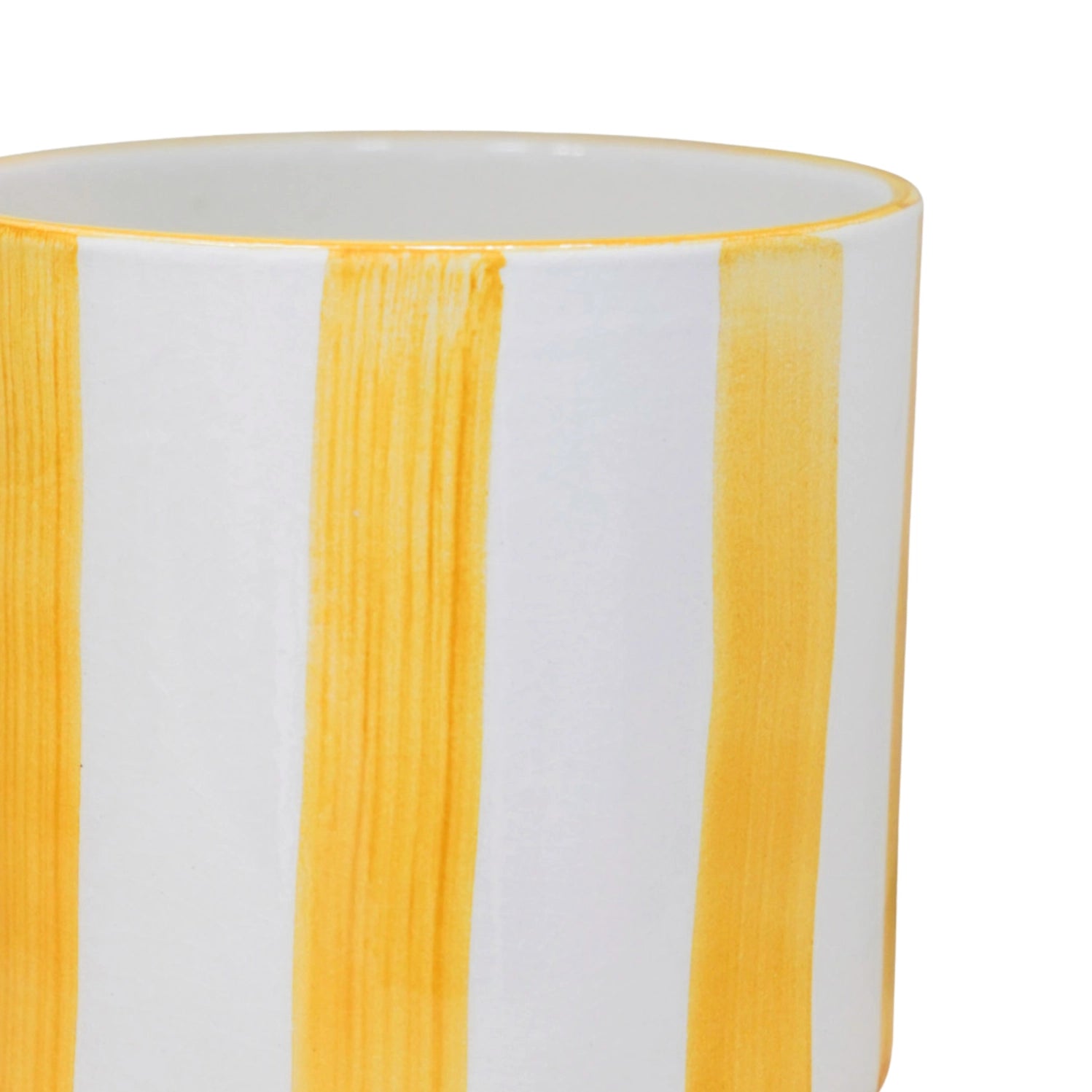 Paros Painted Stripe Planter H14cm D15cm