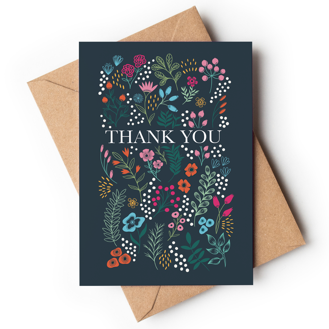 Thank You Card | Floral | Elegant Design | GC120