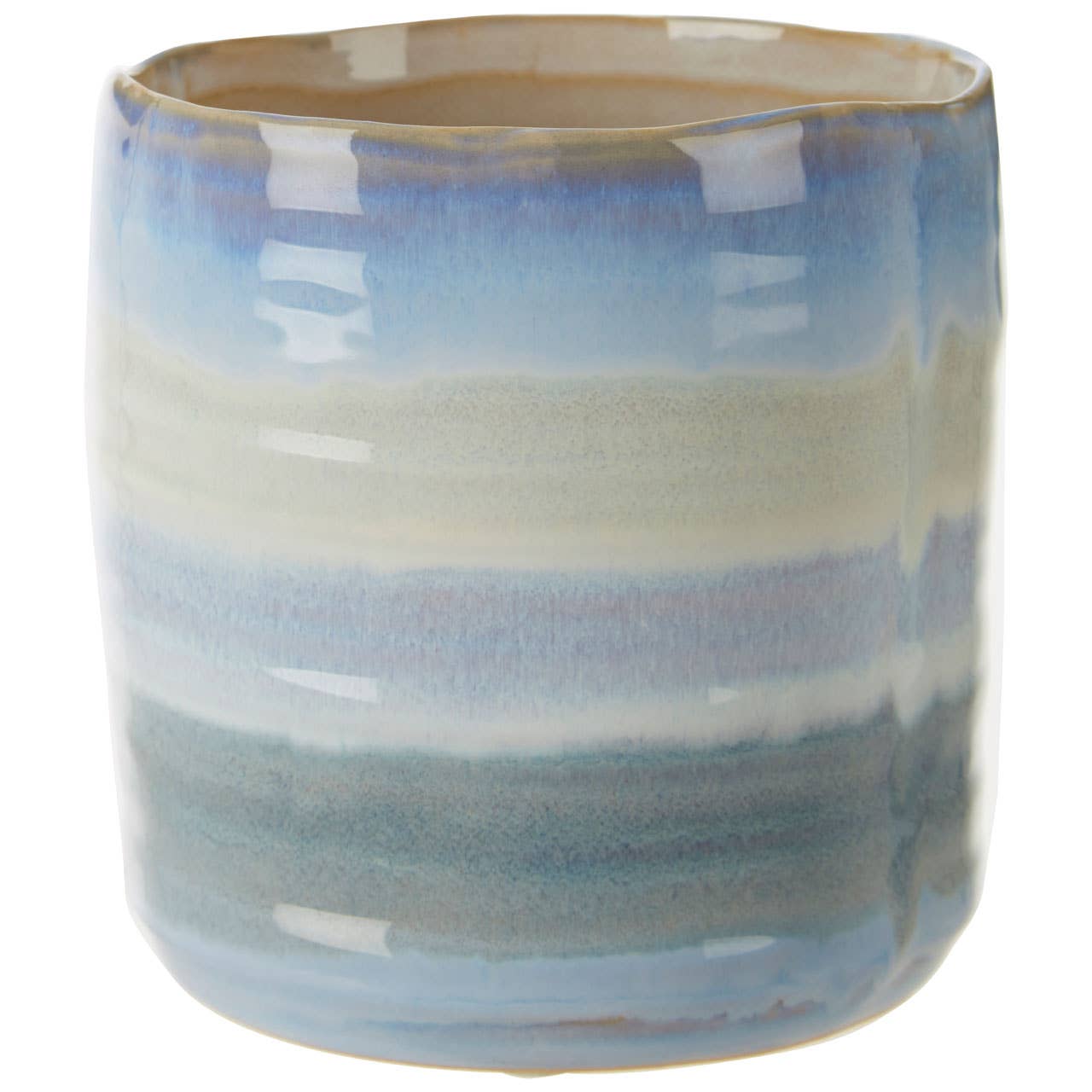 Caldera Small Planter - Glazed Finish with Coastal Vibe