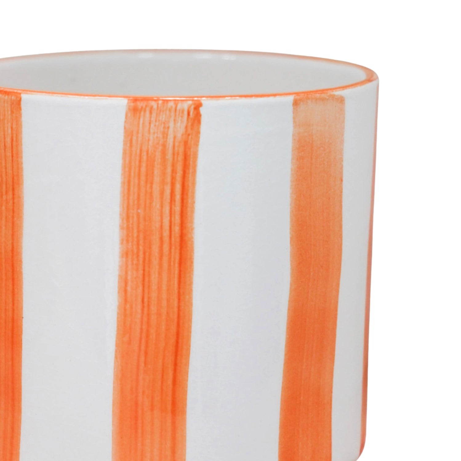 Paros Painted Stripe Planter H14cm D15cm