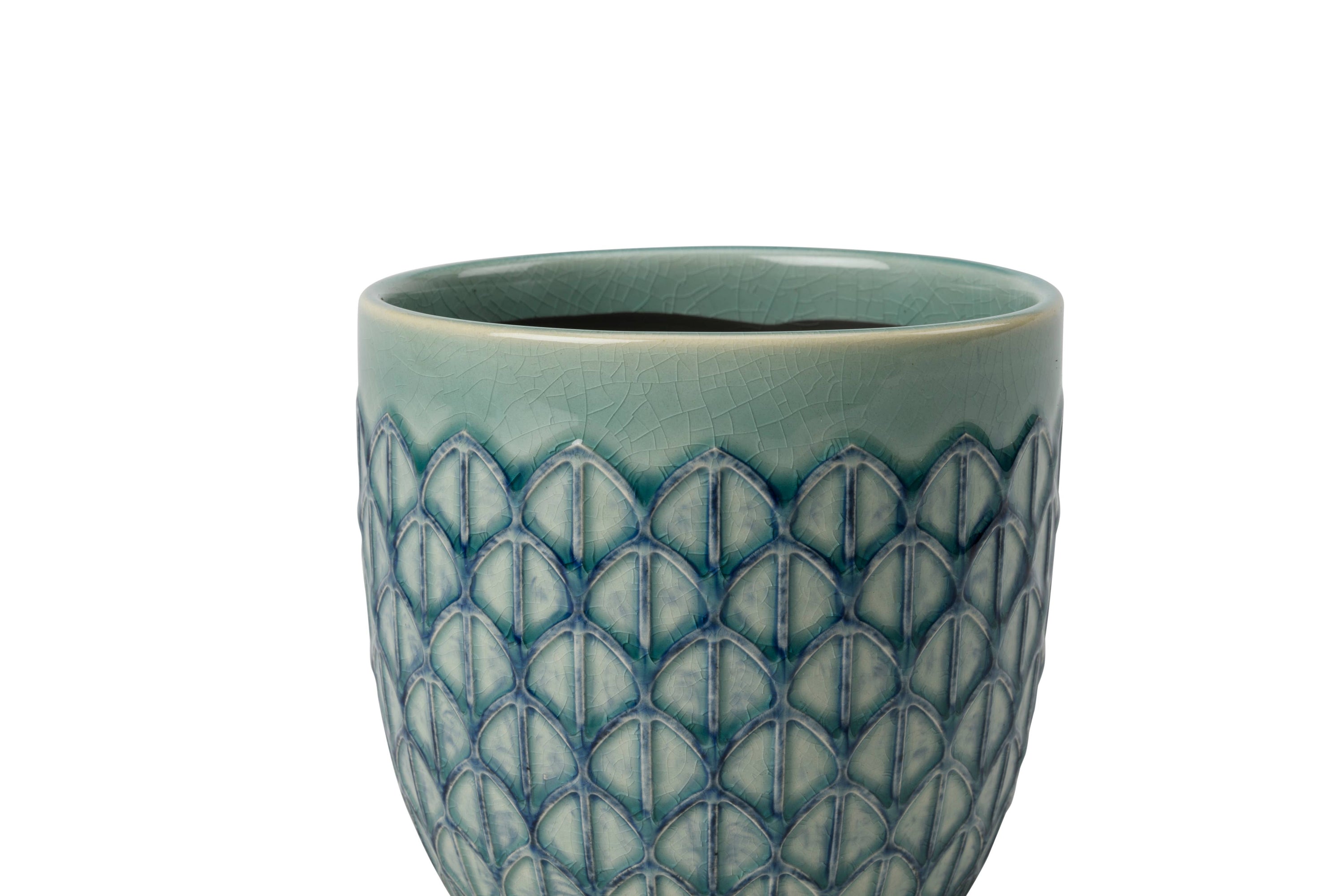 Collectors Indoor Pot 13cm Green Geo