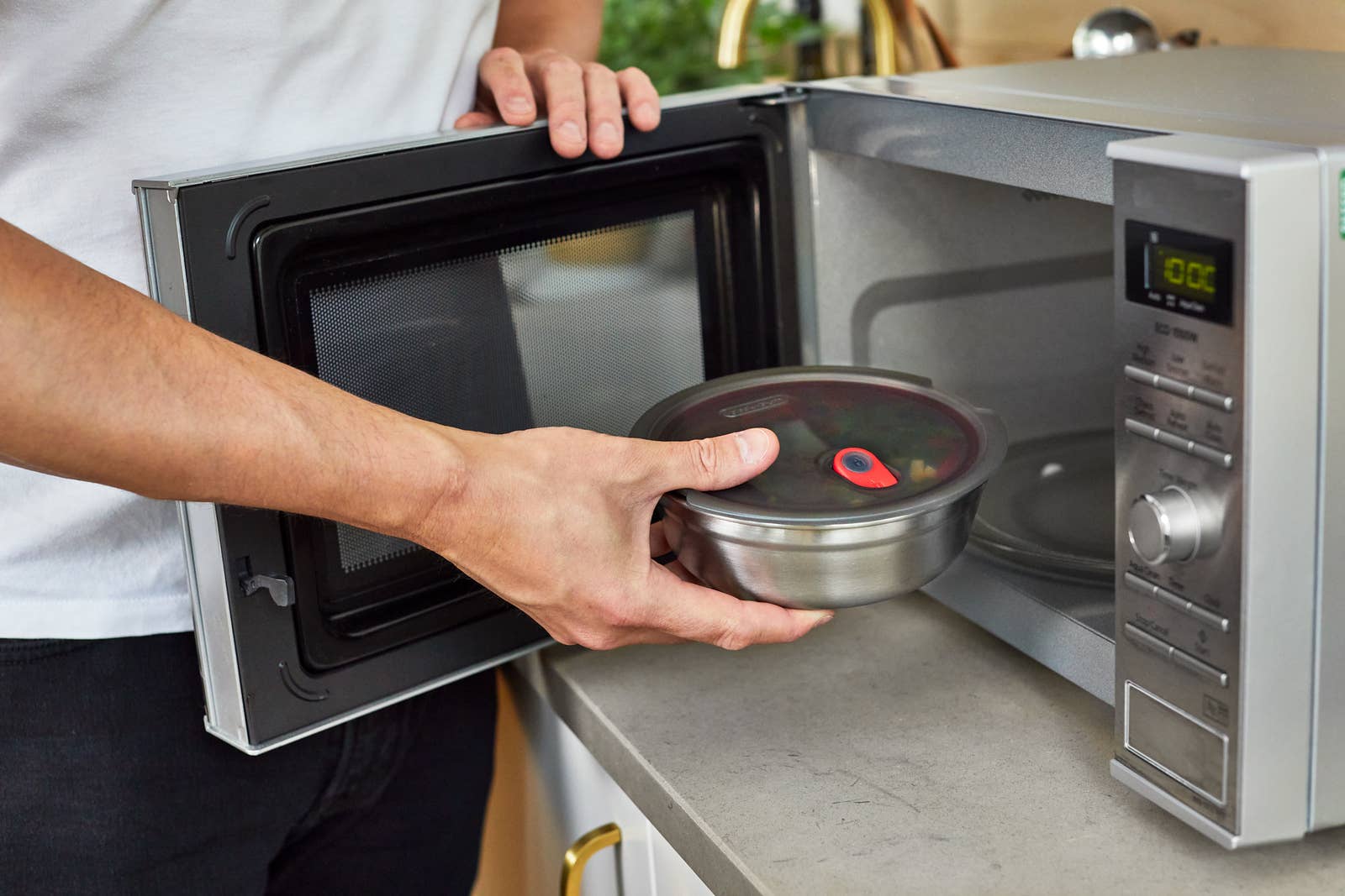 Lunch Box - Microwave-Safe Leak Proof Stainless Steel Bowl