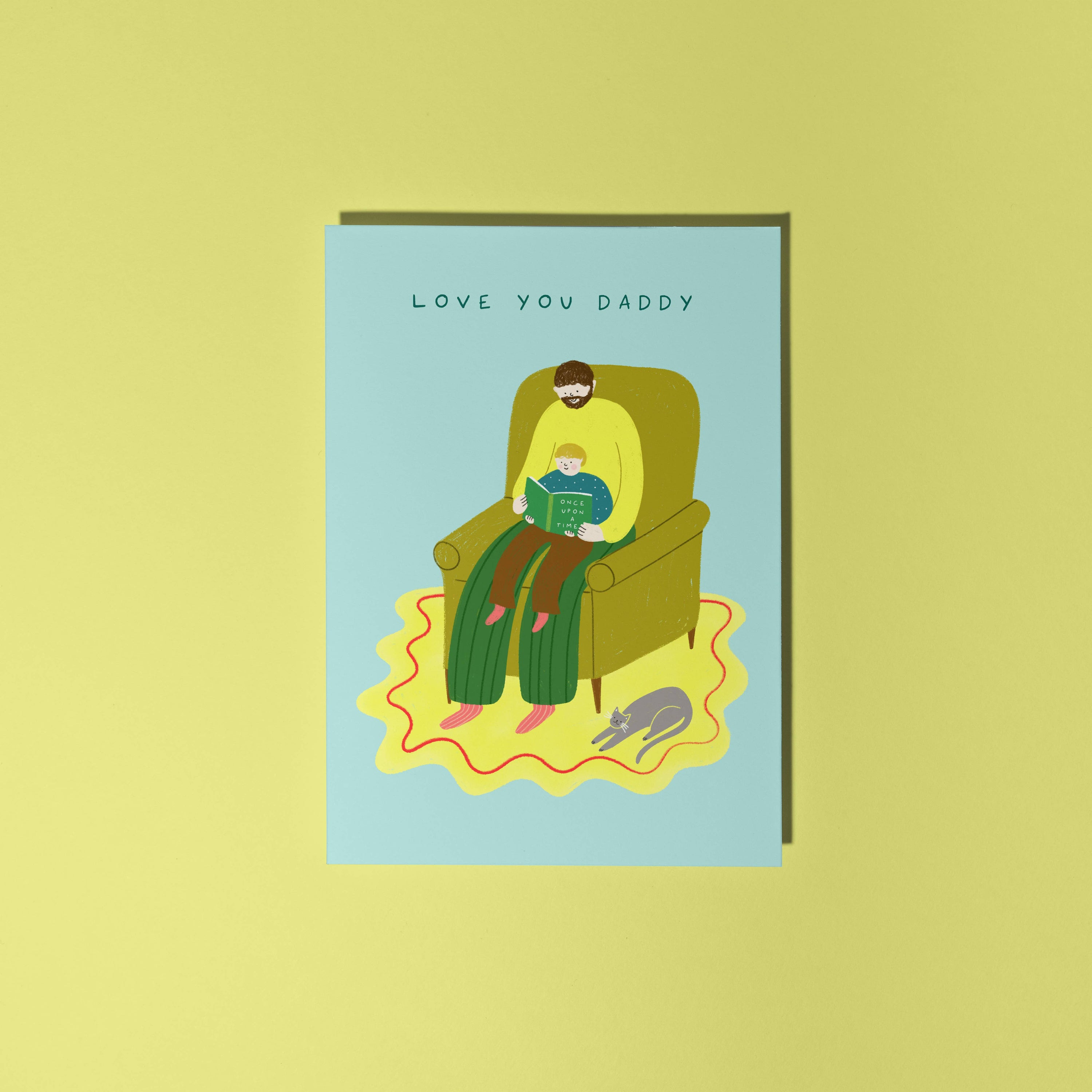 Cosy Reading Daddy Card | Father's Day Card | Dad Birthday