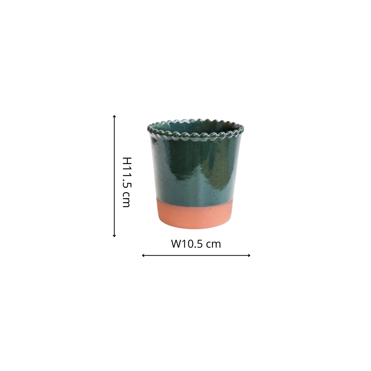 Adeline Beaded Edge Planter H11.5cm D10.5cm
