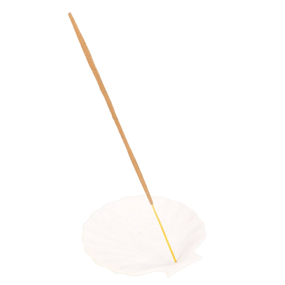 Off White Scallop Shell Ceramic Incense Holder Plate