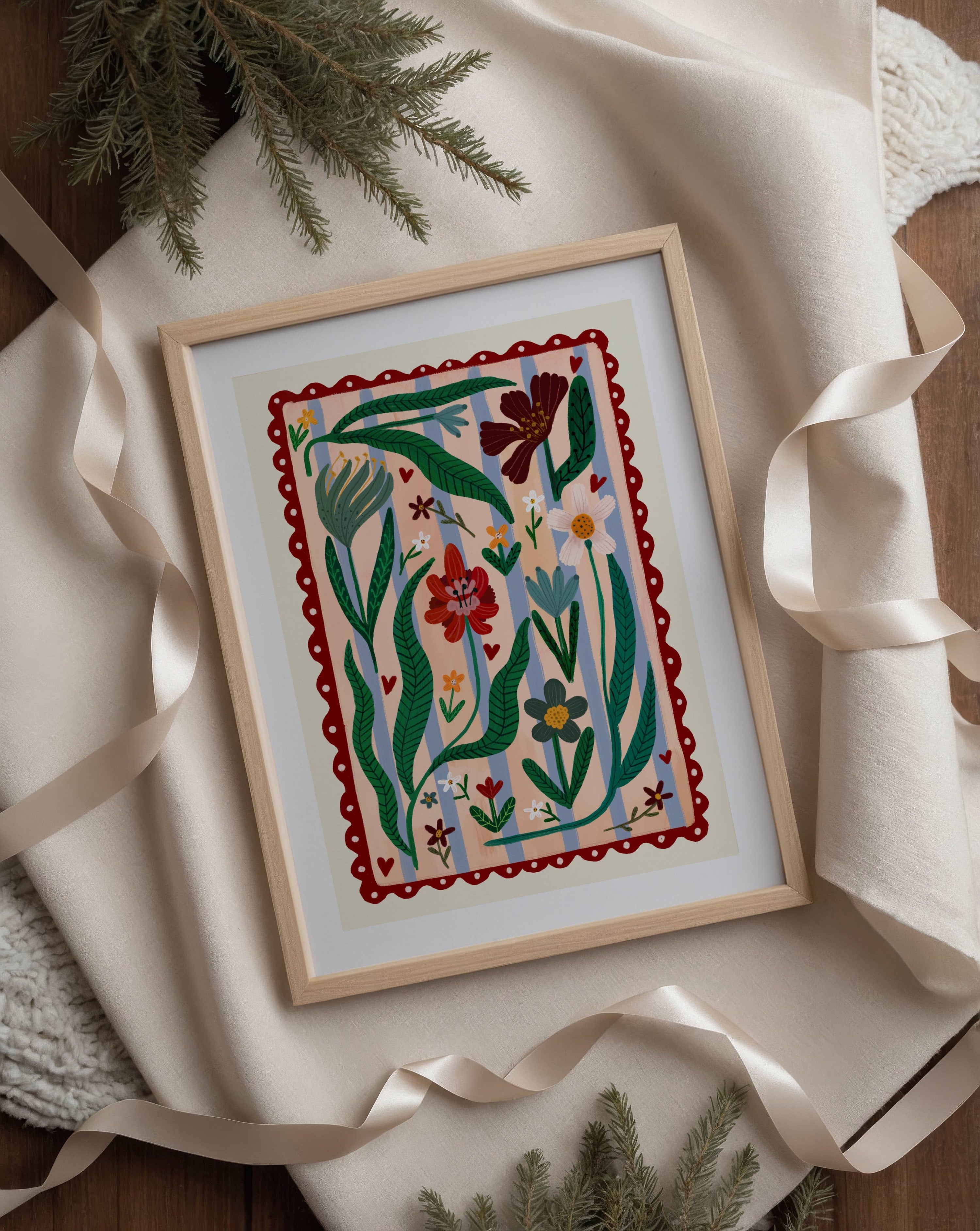 Boho Flowers A3 Print