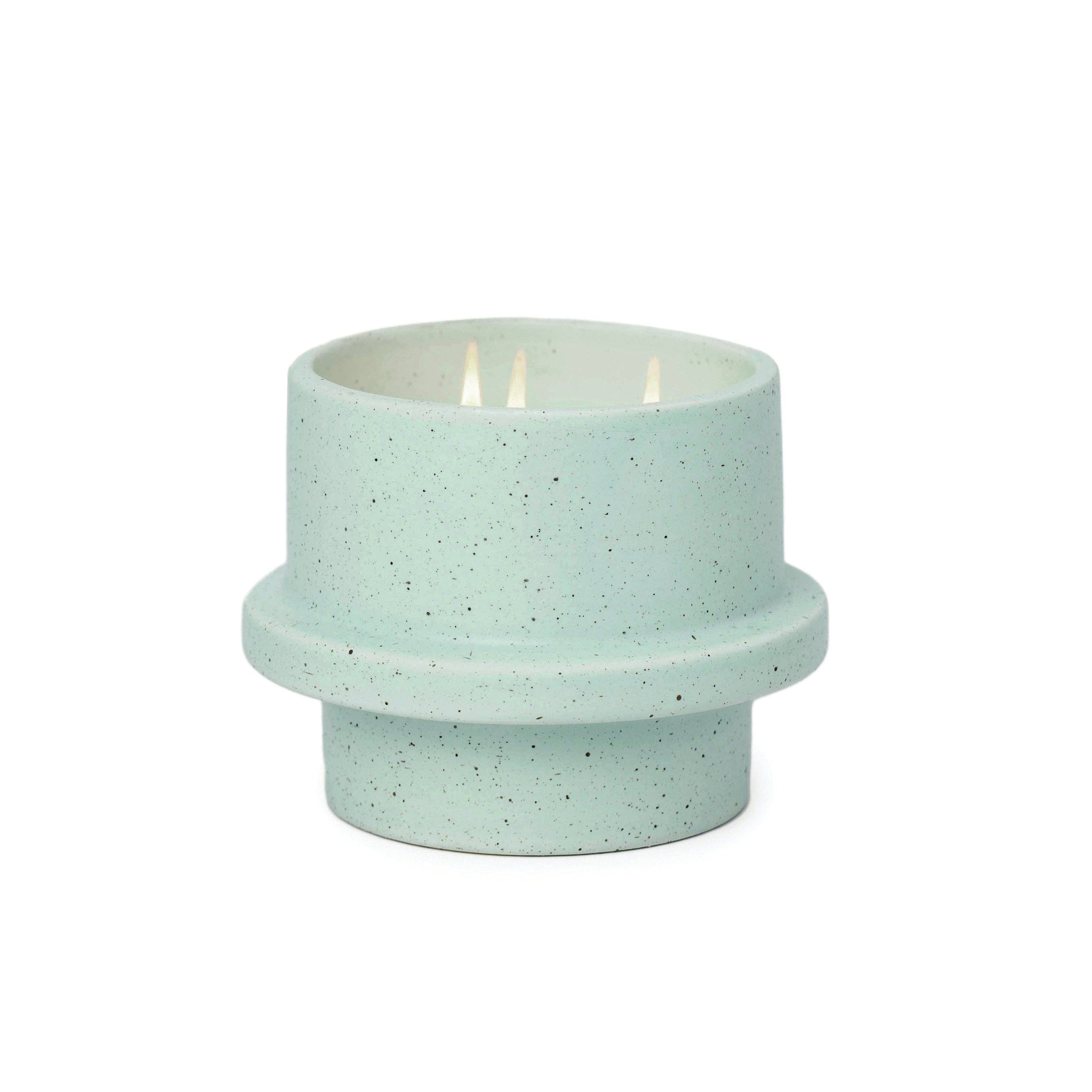 Paddywax Folia Ceramic Candle - Baby Blue - Salt & Sage