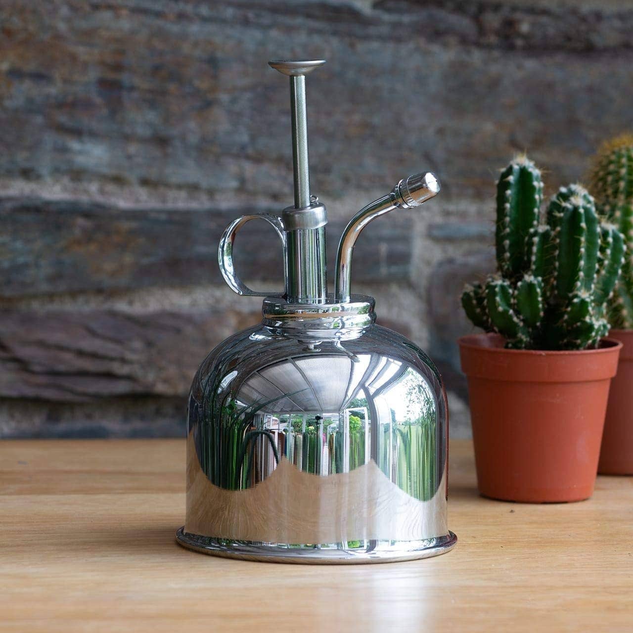 Metal Water Mister Vintage Chrome Plated Brass 300ml