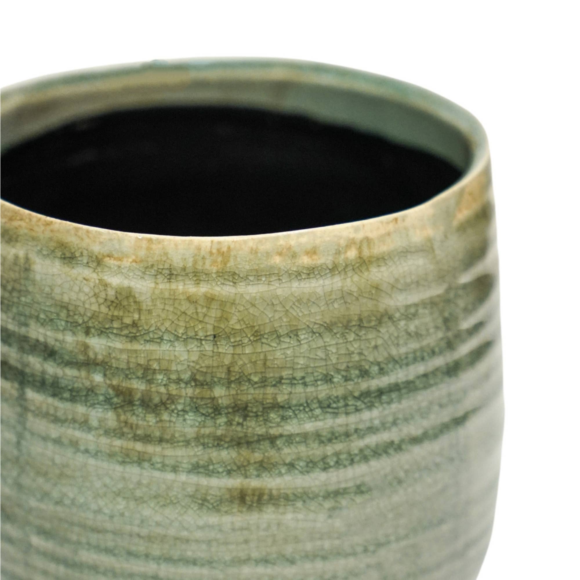 Como Hand Finished Indoor Ceramic Plant Pot H14cm D15cm