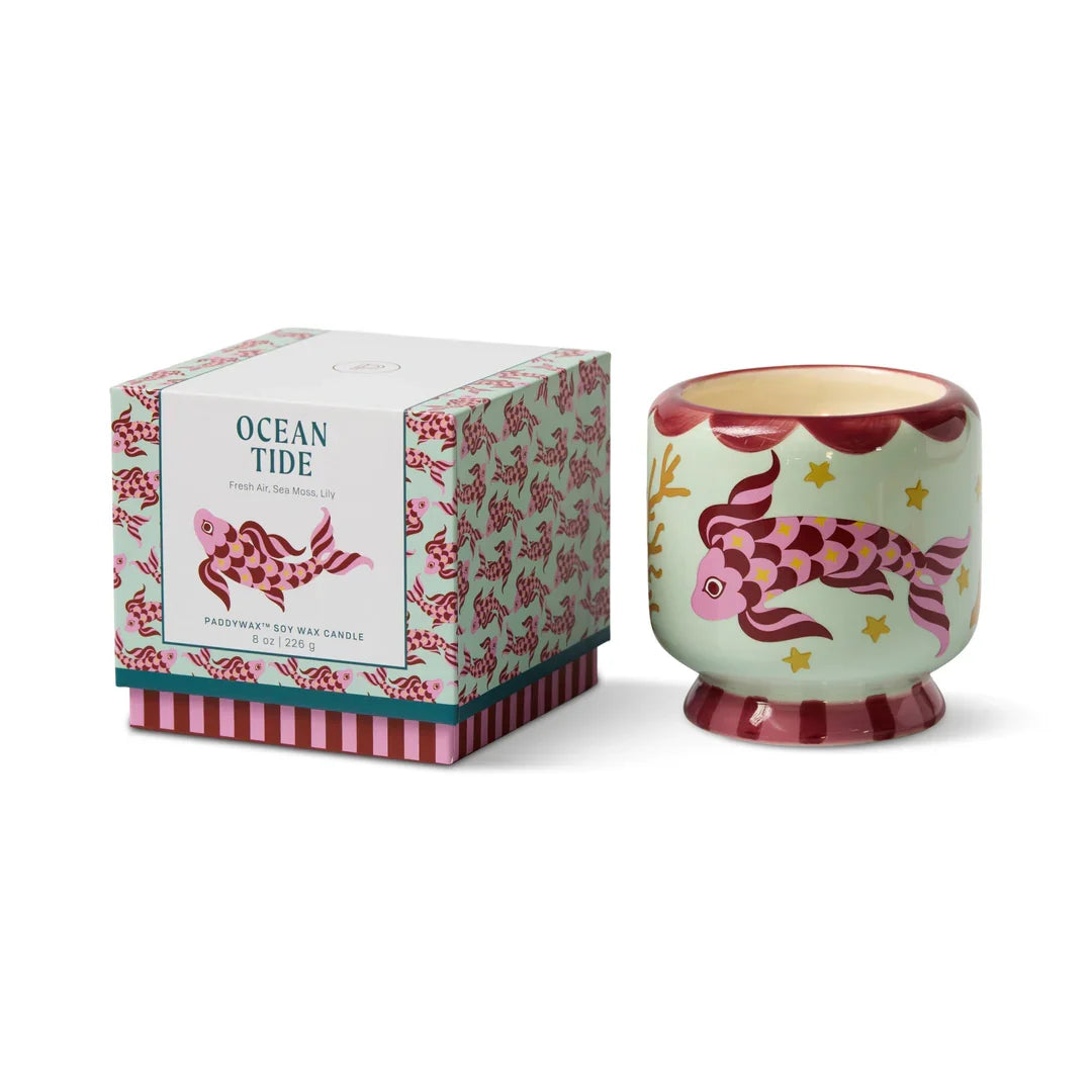 Paddywax A Dopo Koi FIsh Ceramic Candle - Sea Salt & Sage