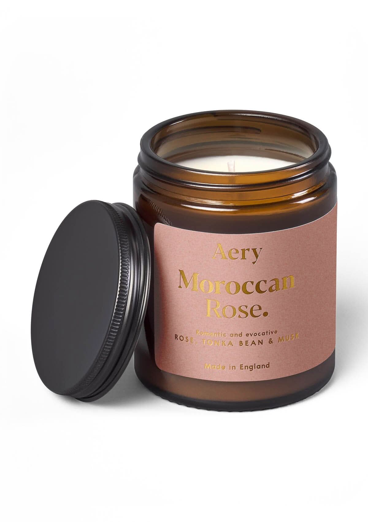 Moroccan Rose Scented Jar Candle by Aery