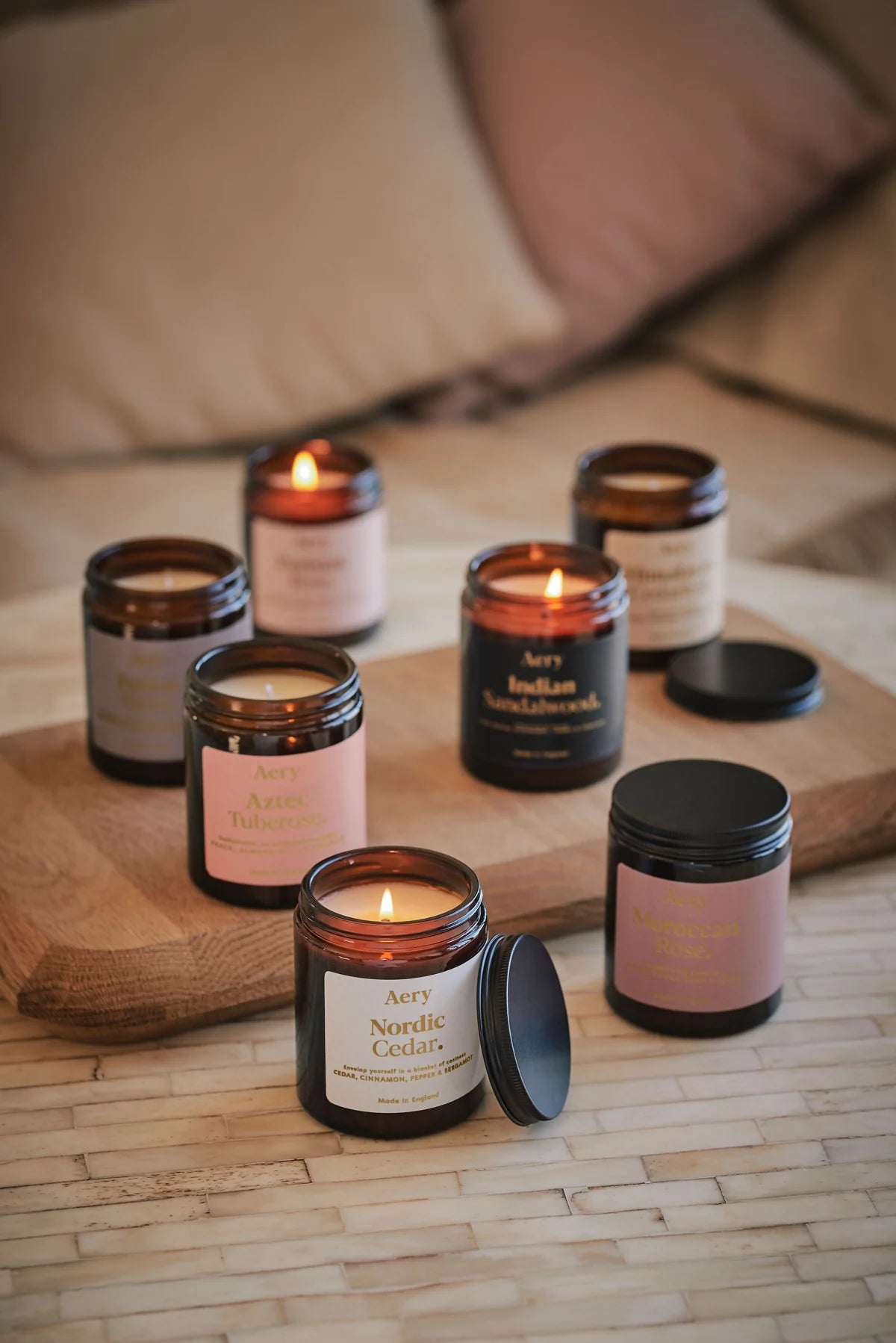 Moroccan Rose Scented Jar Candle by Aery