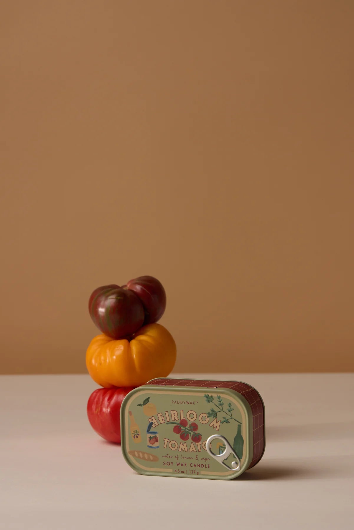 Bistro 4.5oz/127g Tomato Printed Tin Candle - Heirloom Tomato