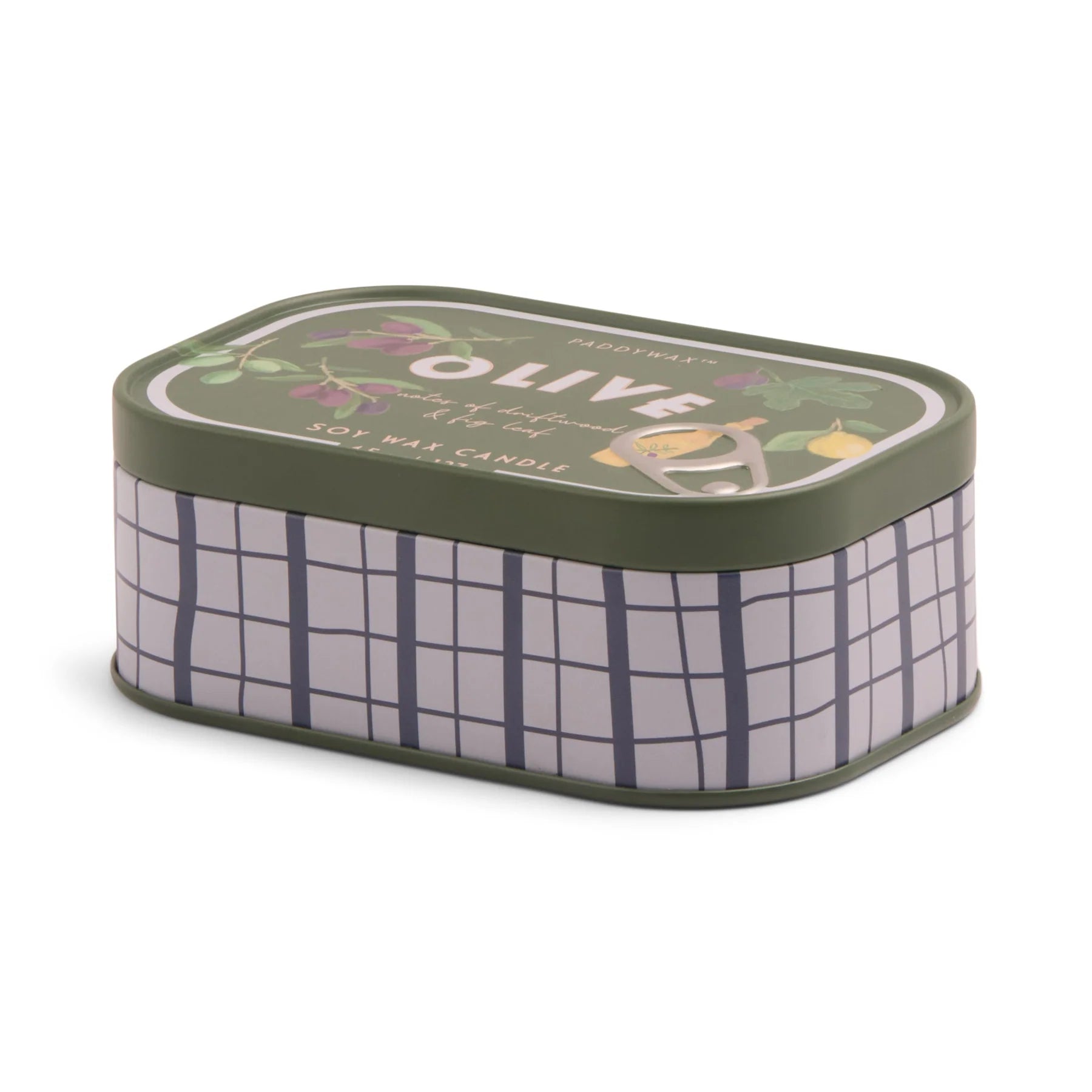 Bistro 4.5oz/127g Olive Printed Tin Candle - Fig Olive