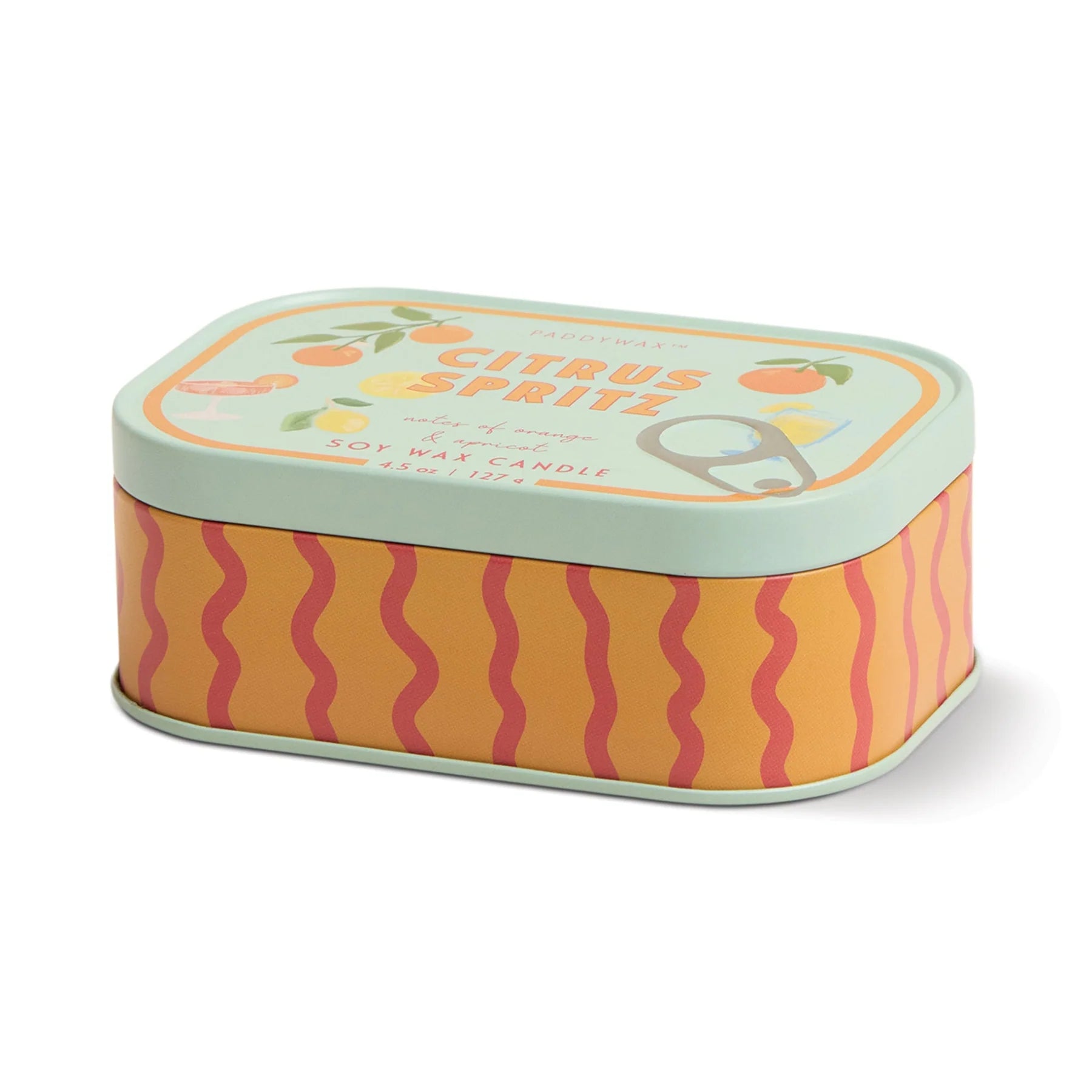 Bistro 4.5oz/127g Orange Printed Tin Candle - Orange Citrus Spritz