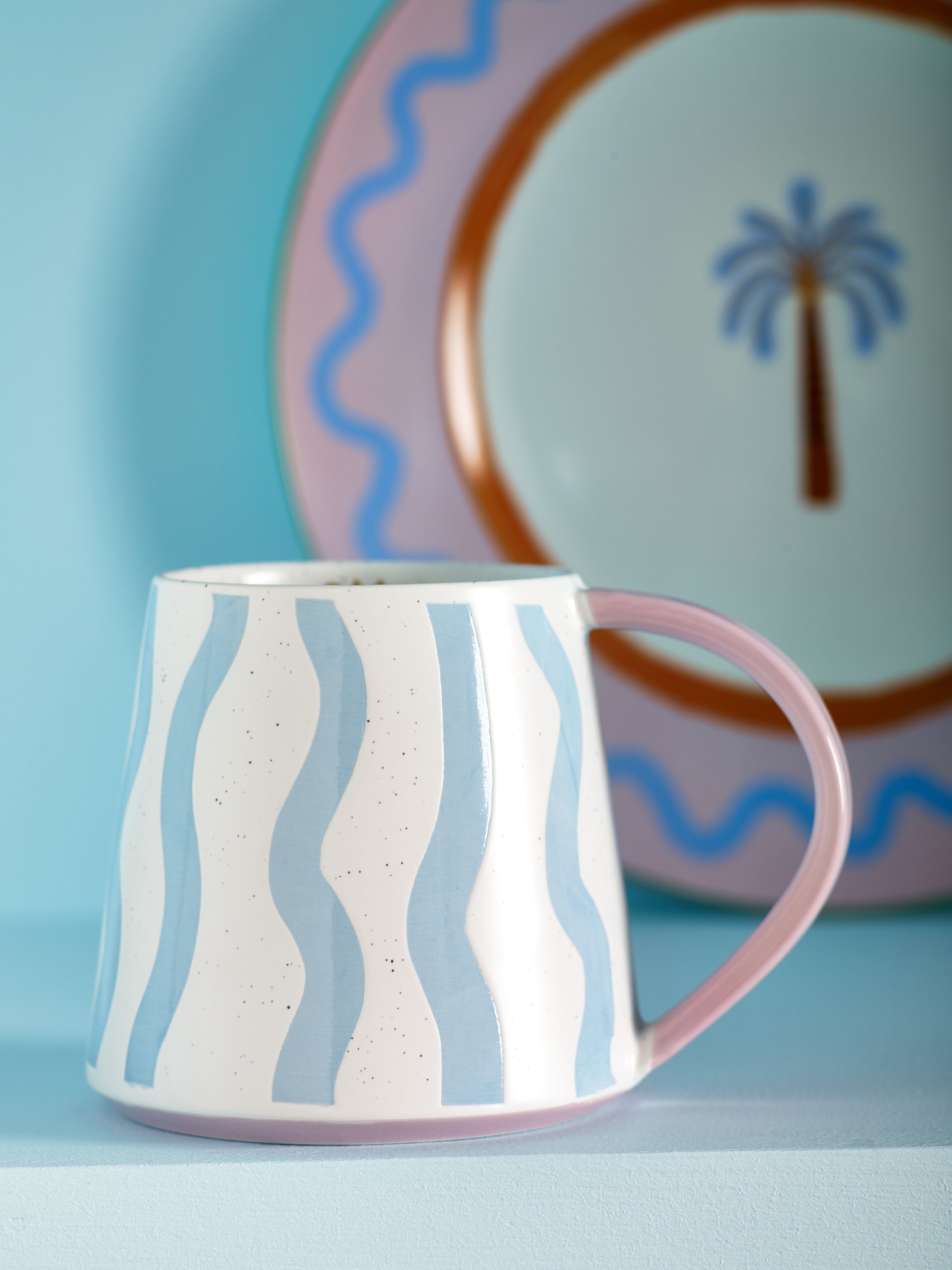 Eleanor Bowmer Electric Coast Blue Wave Mug