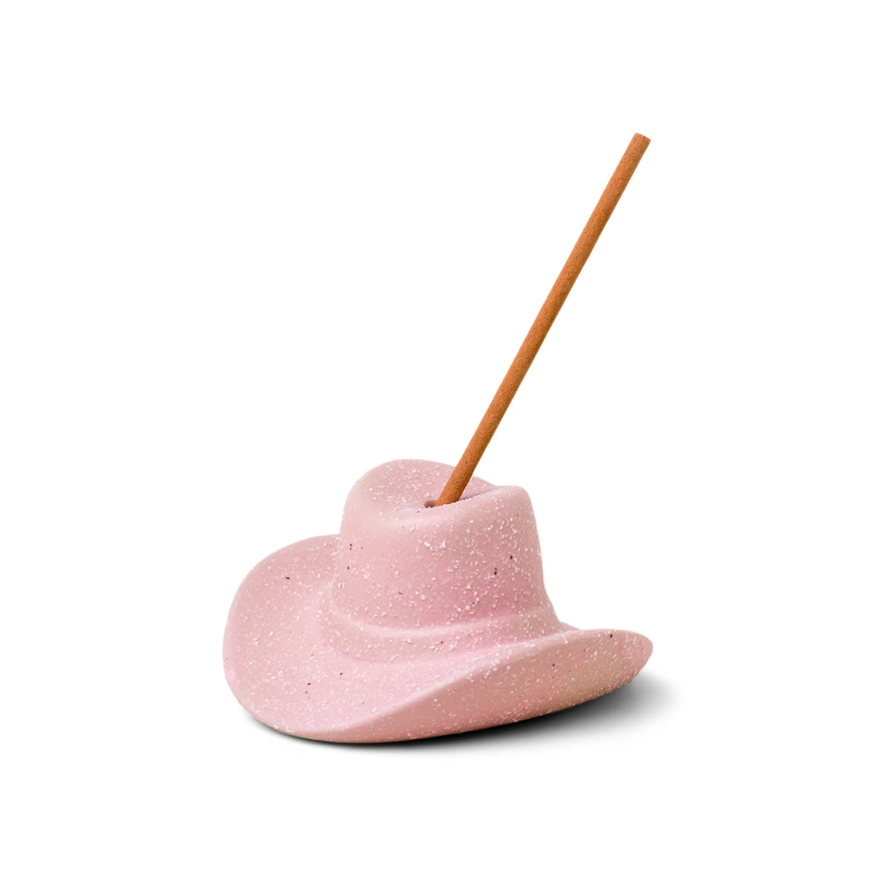 Paddywax Cowboy Hat Incense Holder Pink w/100 Short Incense Sticks - Hinoki Wood