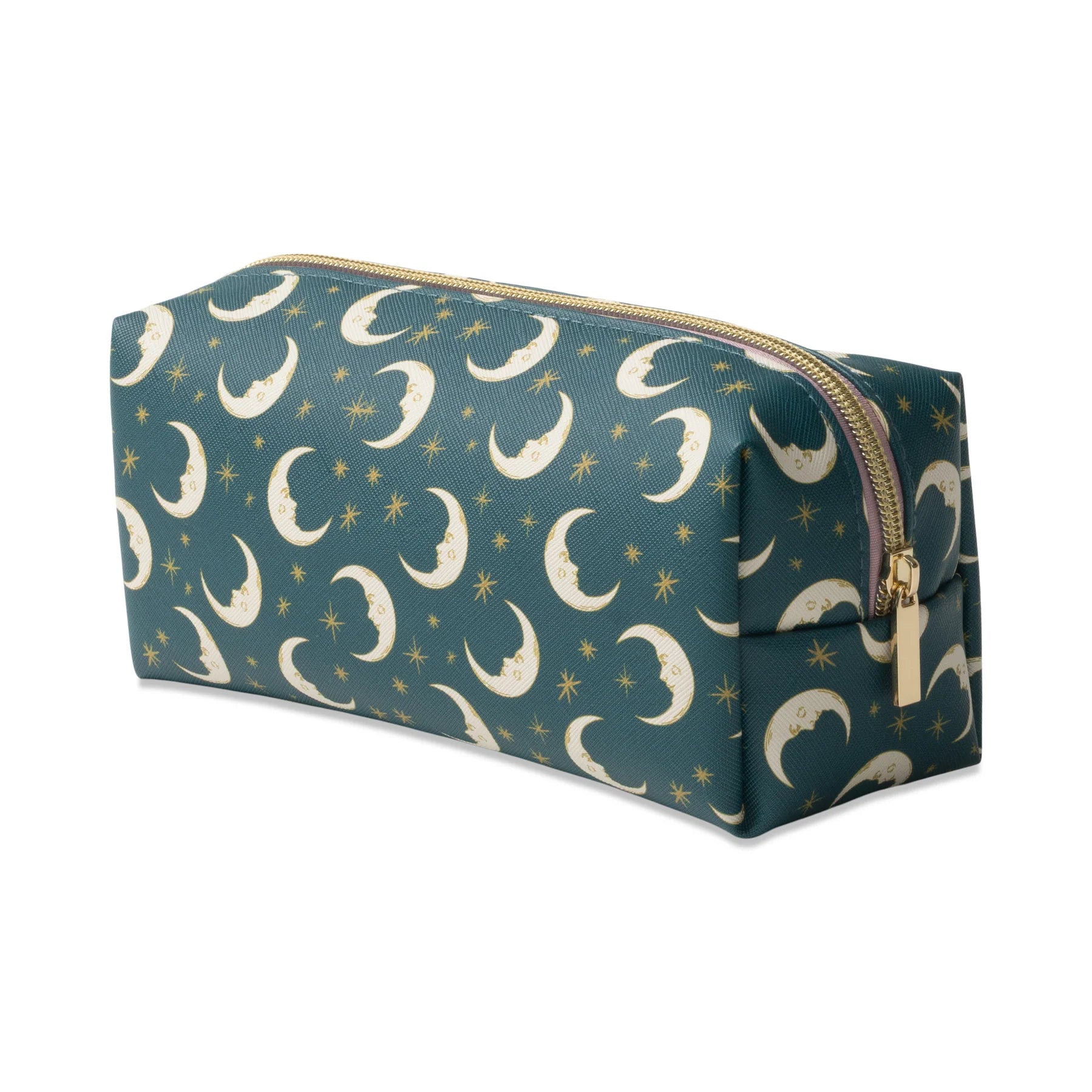 Vegan Leather Pouch - Teal Moon